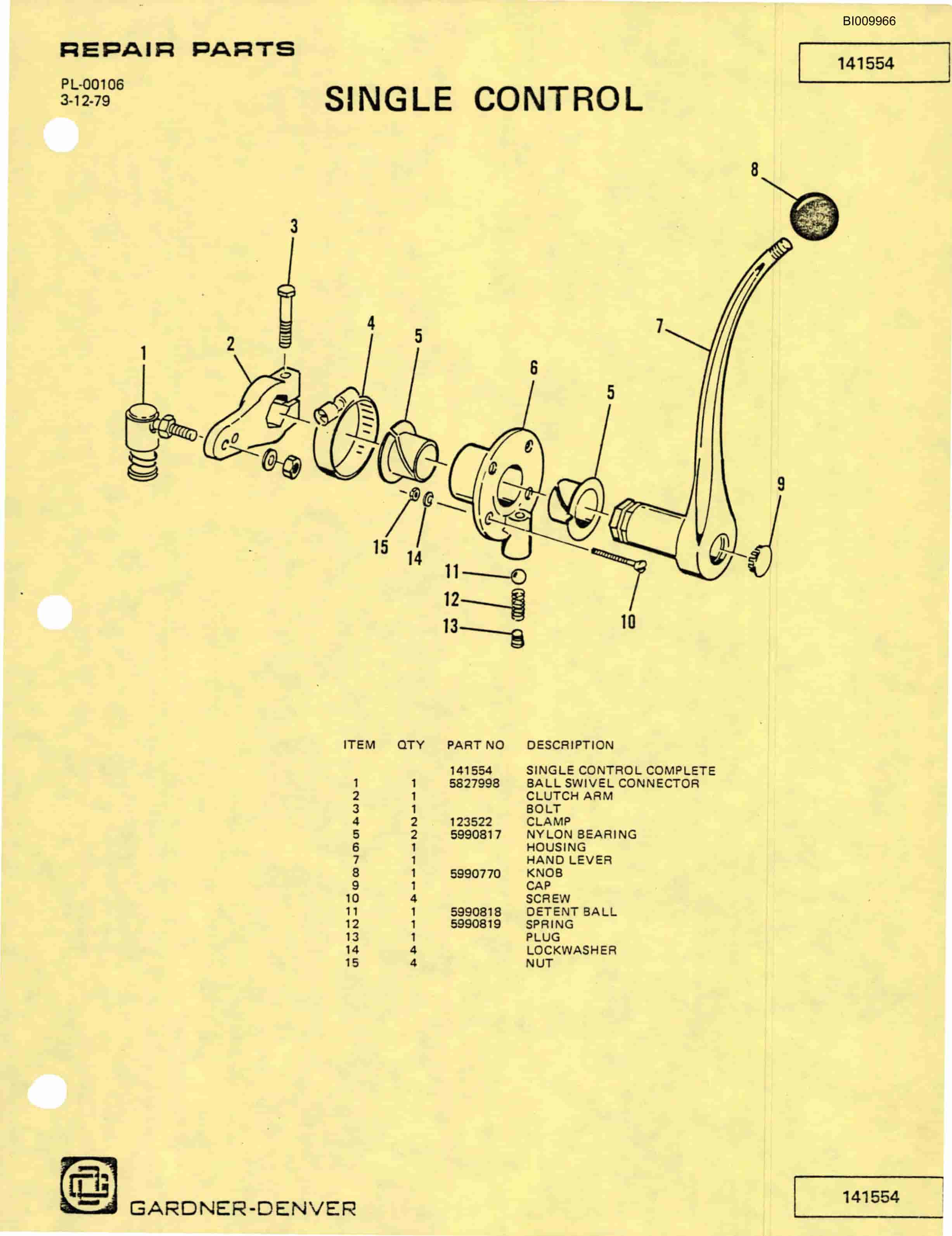 Bucyrus RDC-16 Parts Catalog BI009966-4