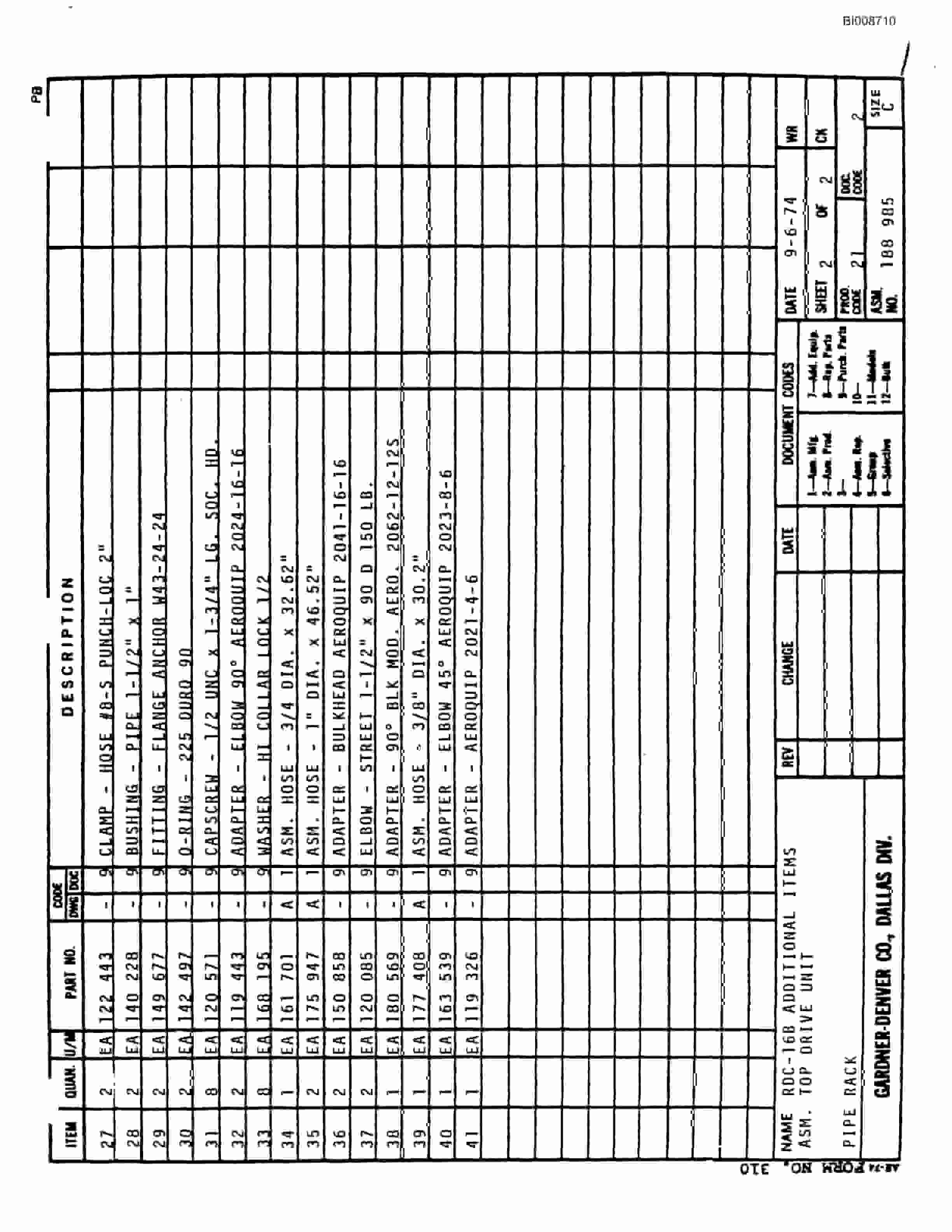 Bucyrus RDC-16 Rotary Blasthole Drill Parts Catalog BI008710-5