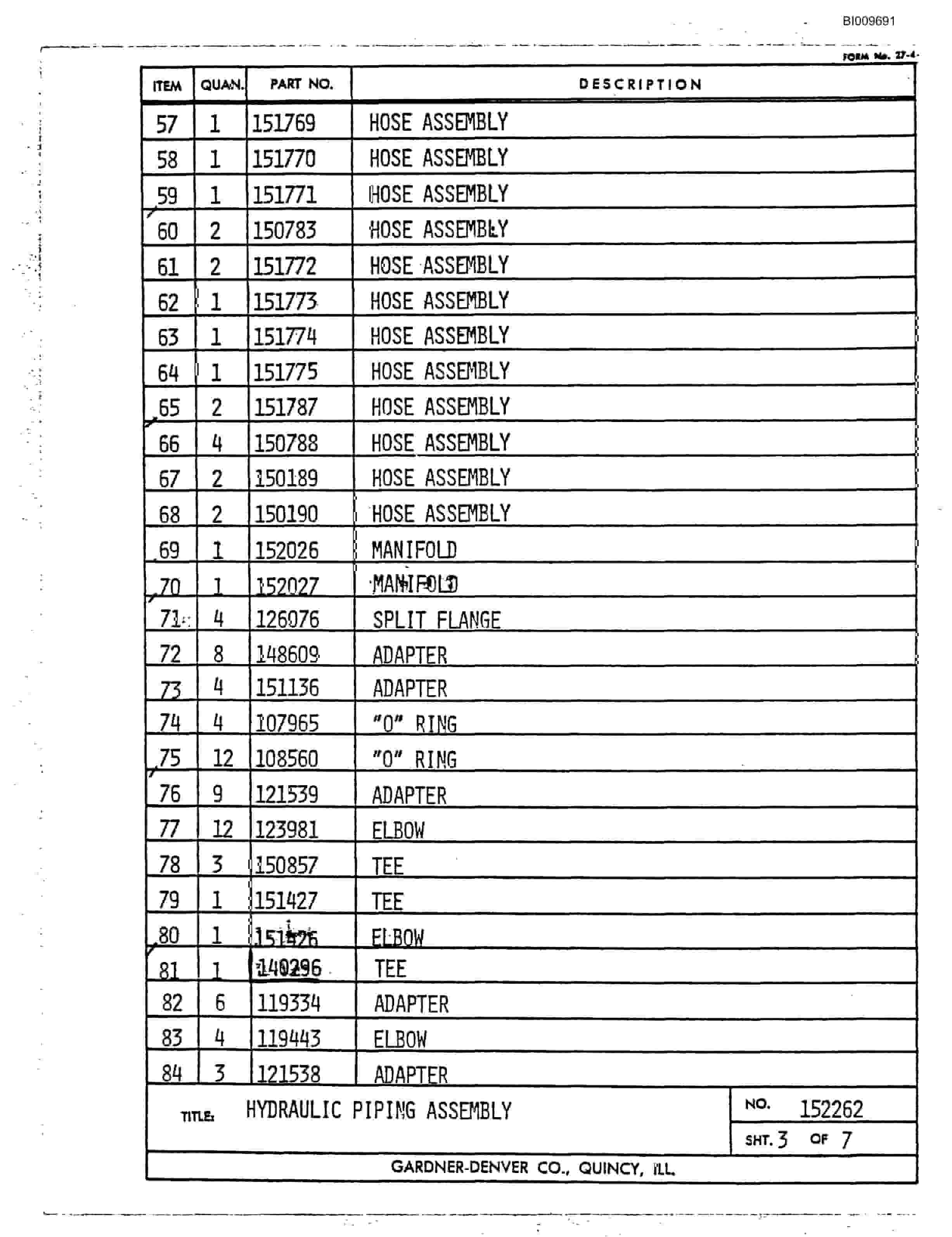 Bucyrus RDC-16A 262-283 Parts Catalog BI009691-2