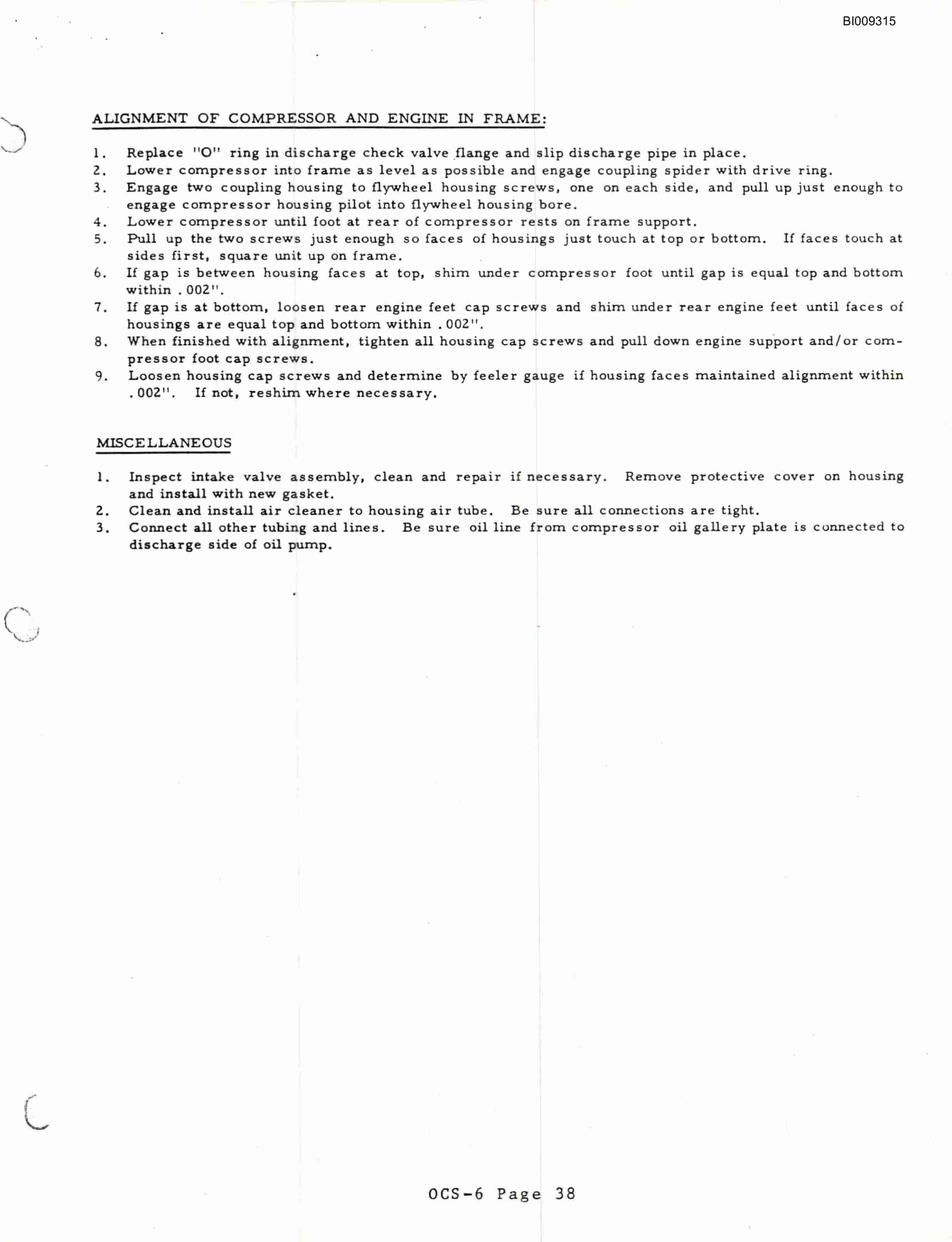 Bucyrus RDC-16B Parts Catalog BI009315-2