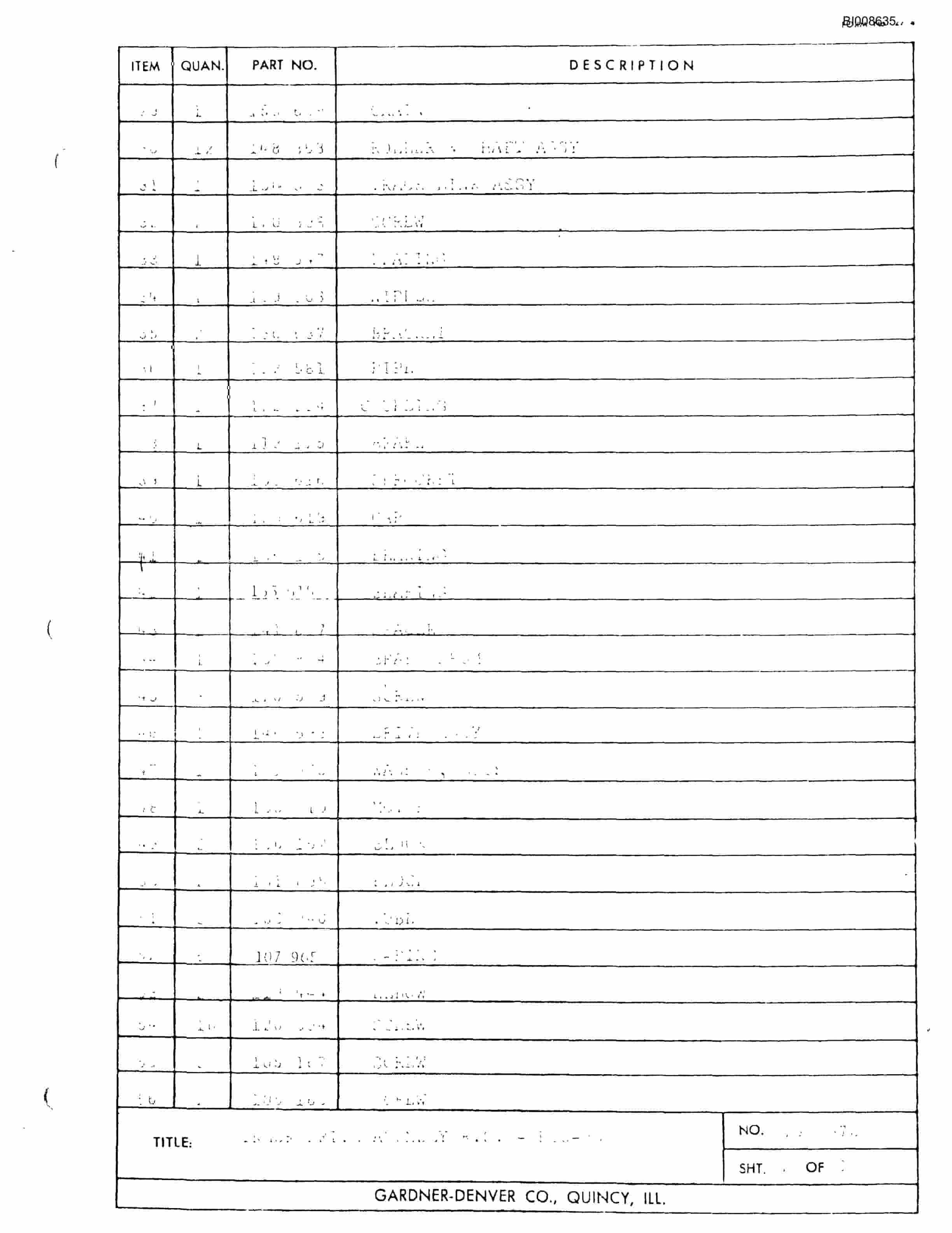 Bucyrus RDC-30 Parts Catalog BI008635-4