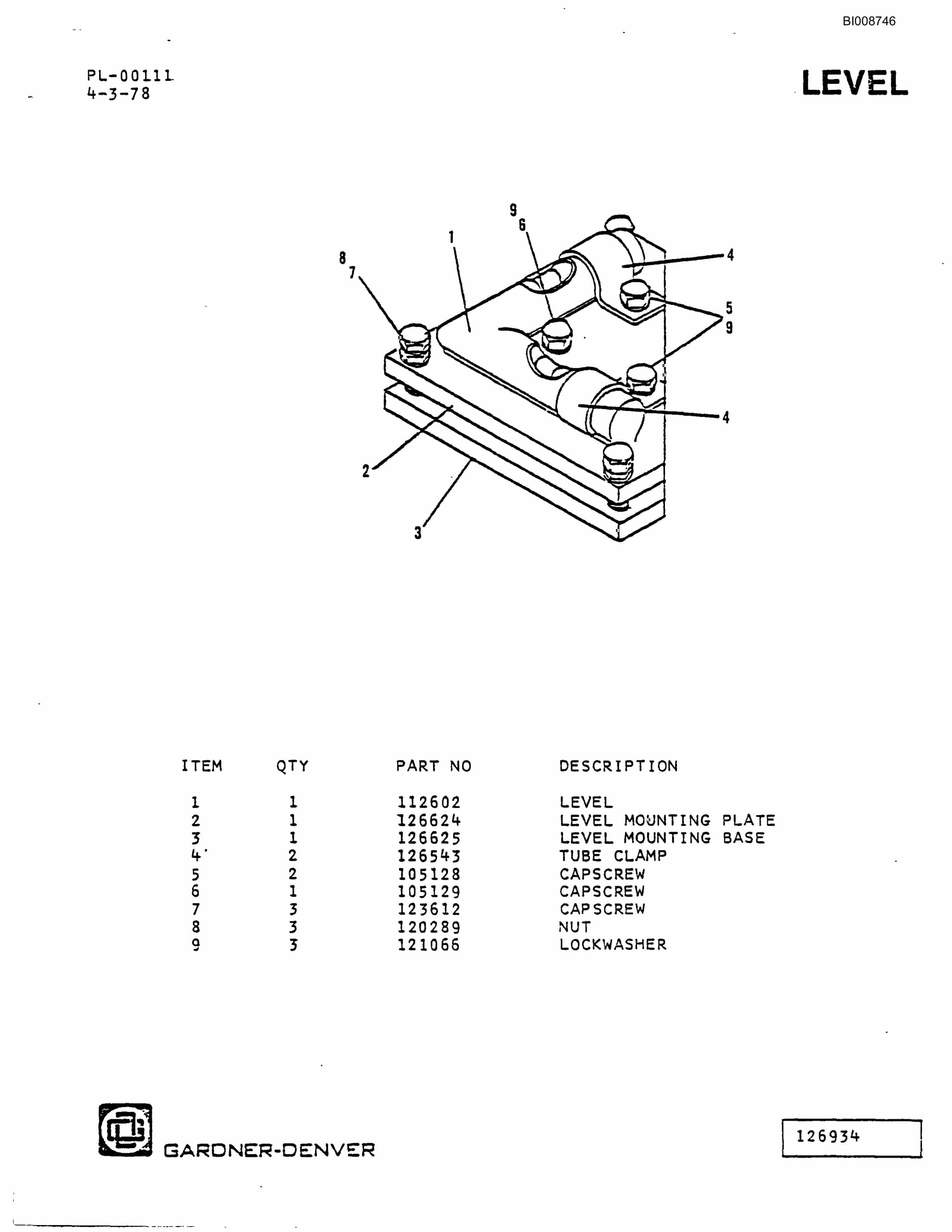 Bucyrus RDC-30 Parts Catalog BI008746-3