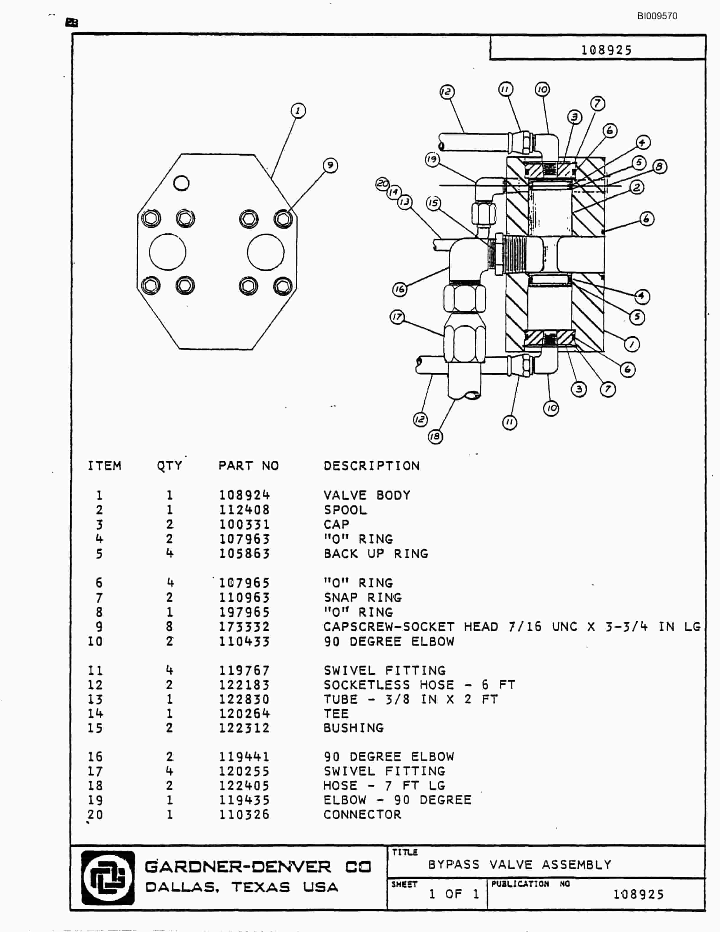 Bucyrus RDC-30 Parts Catalog BI009570-2