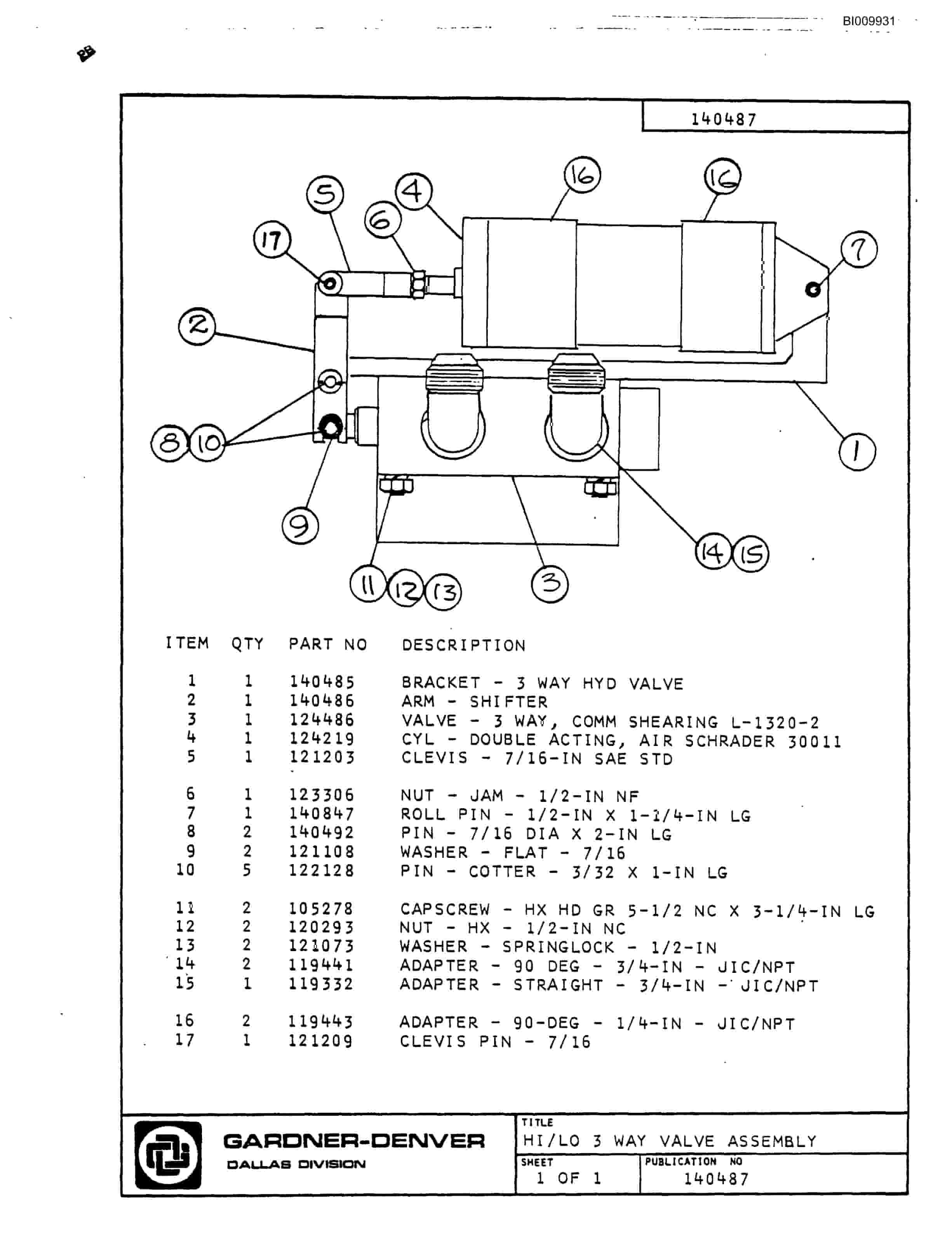 Bucyrus RDC-30 Parts Catalog BI009931-5