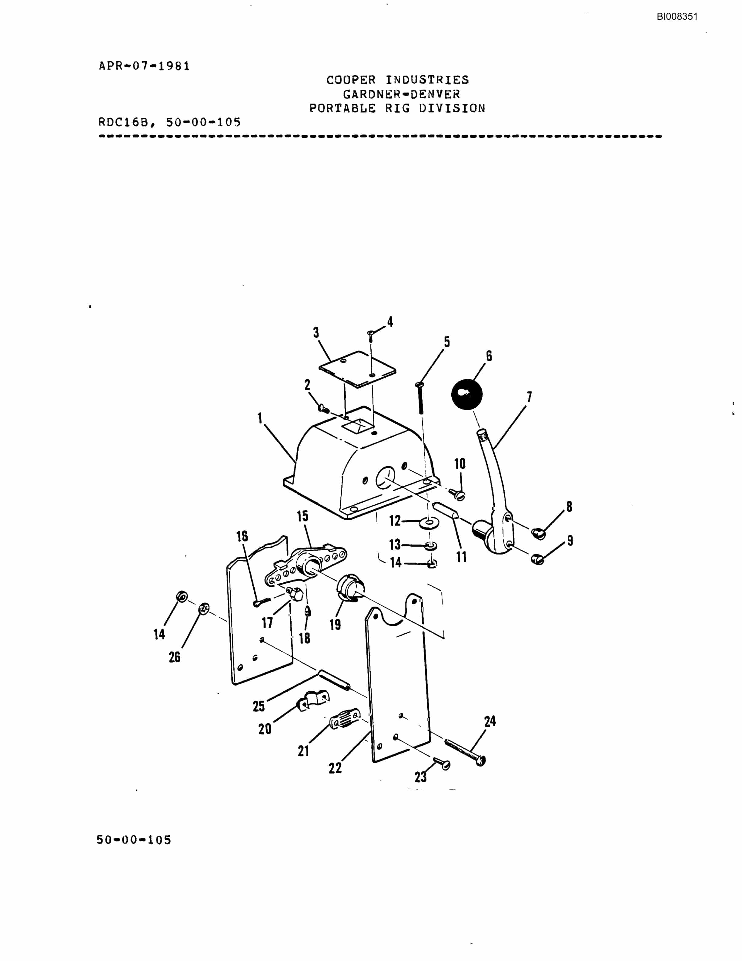 Bucyrus RDC16 Small Blasthole Parts Catalog BI008351-5