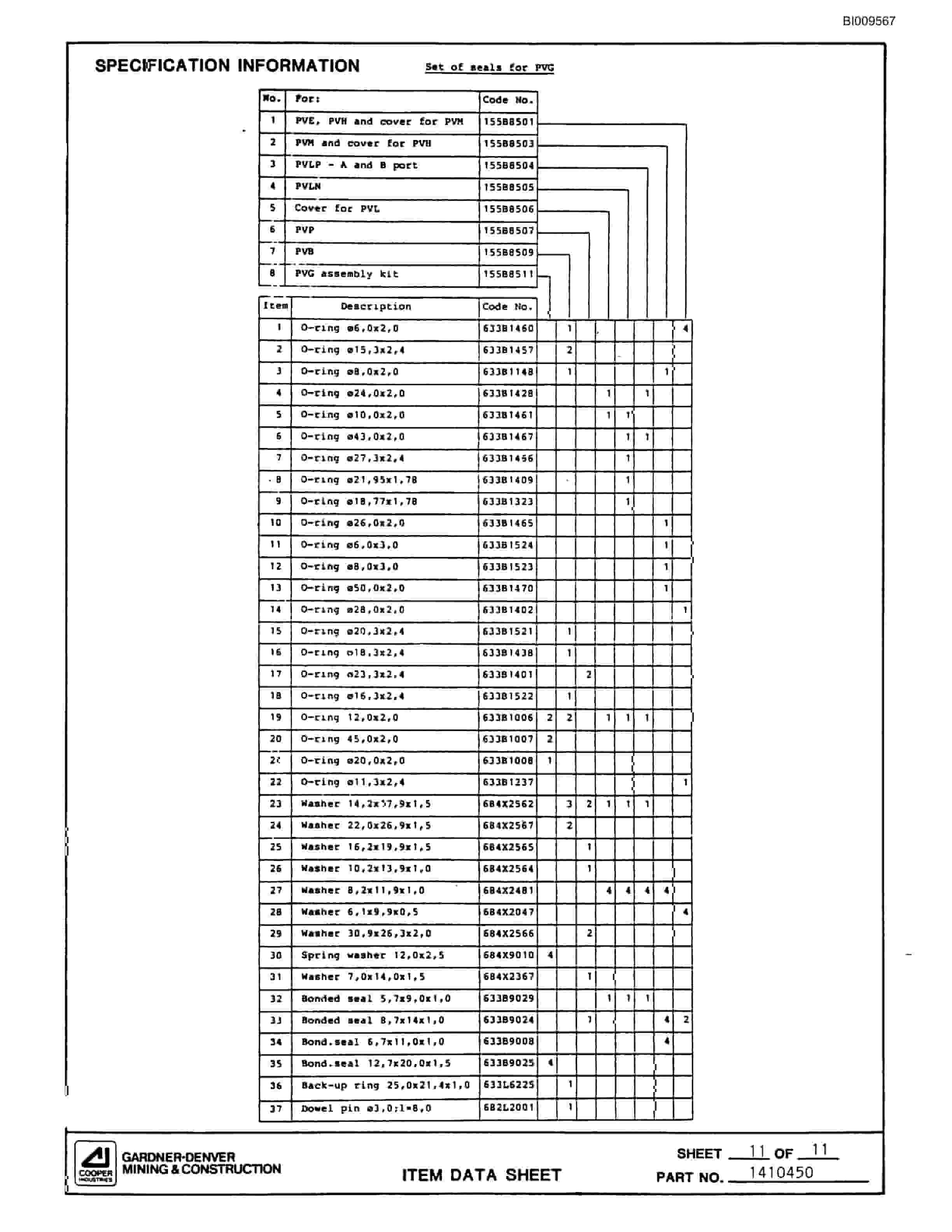 Bucyrus RK35H 3 Boom Rail Jumbo Parts Catalog BI009567-3