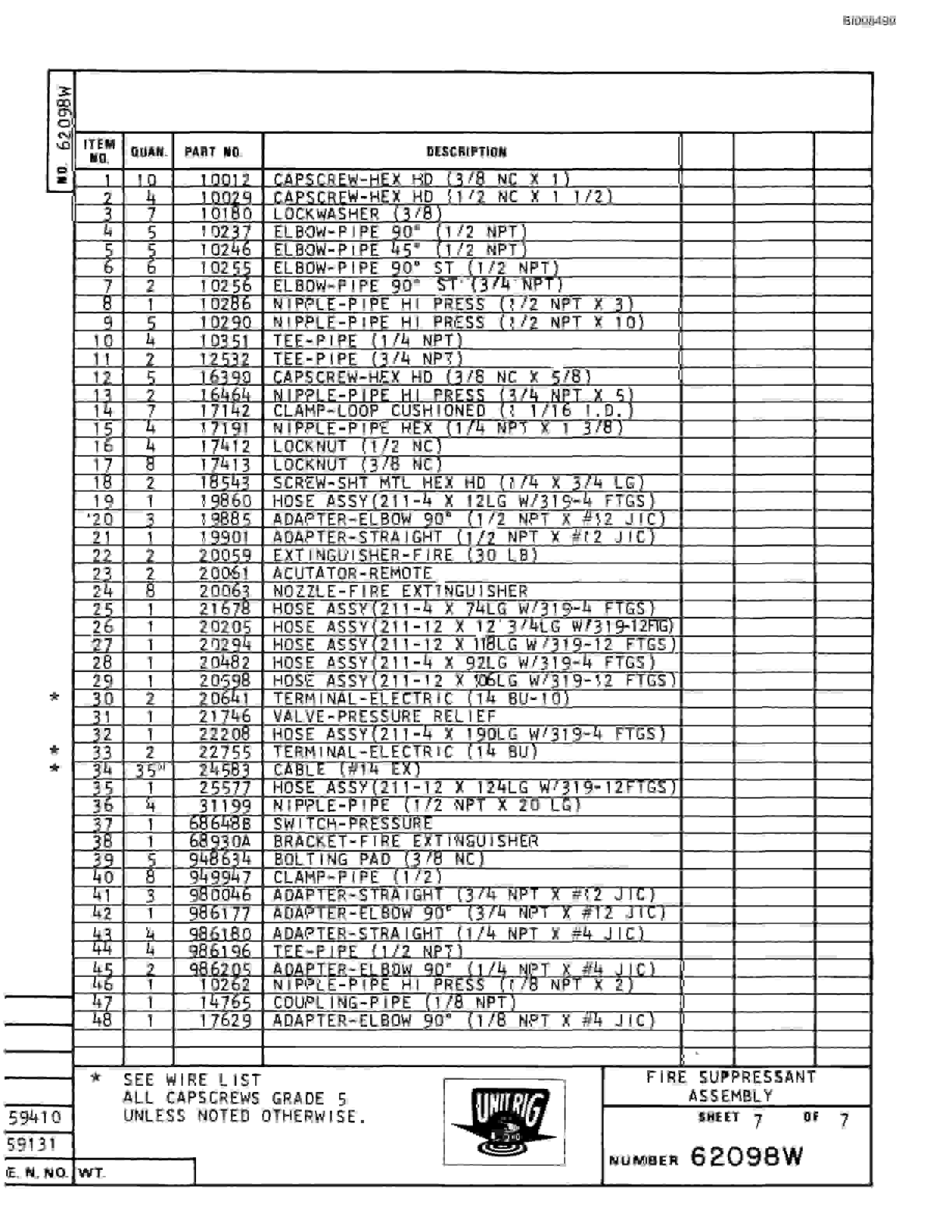 Bucyrus RM-100 Parts Catalog BI008499-3