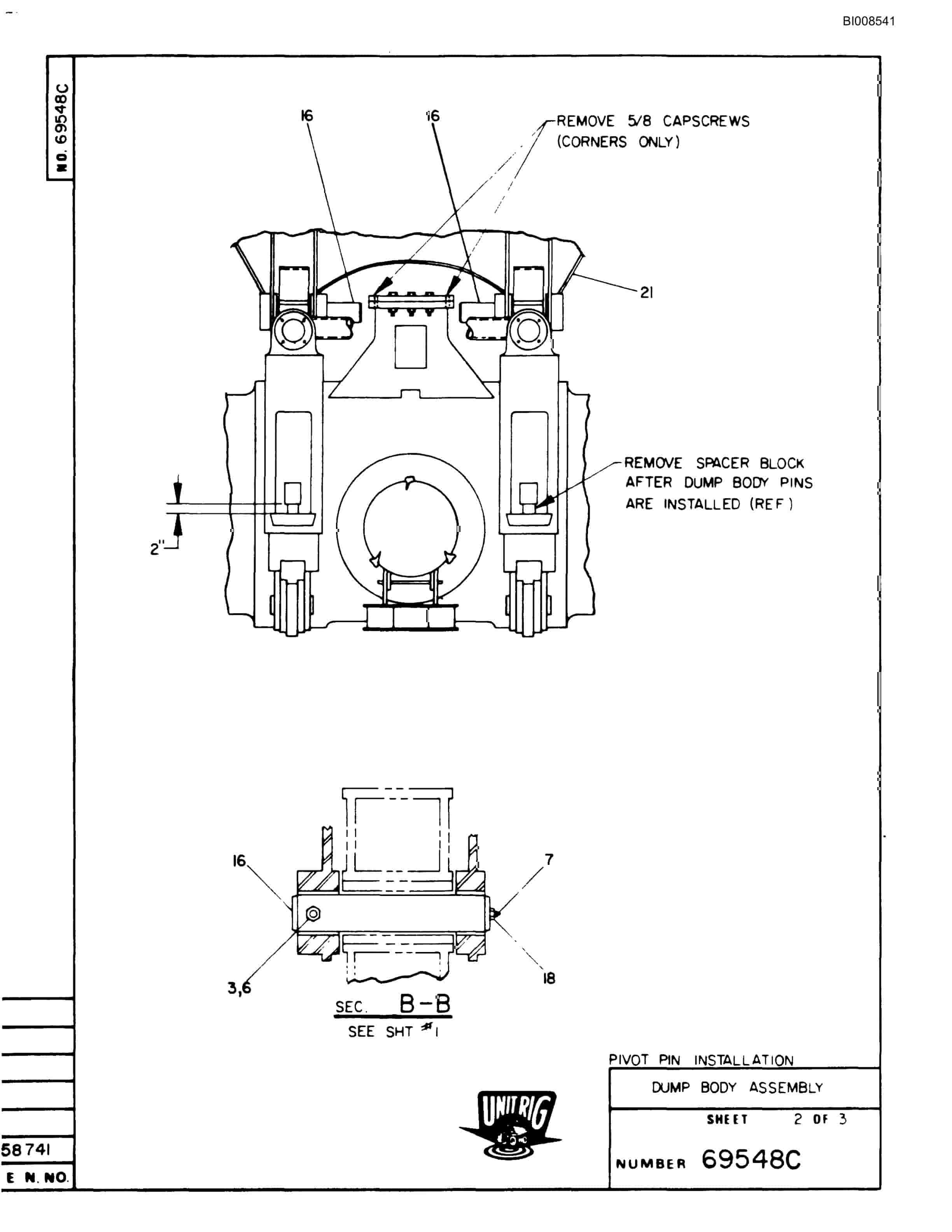 Bucyrus RM-100 Parts Catalog BI008541-3