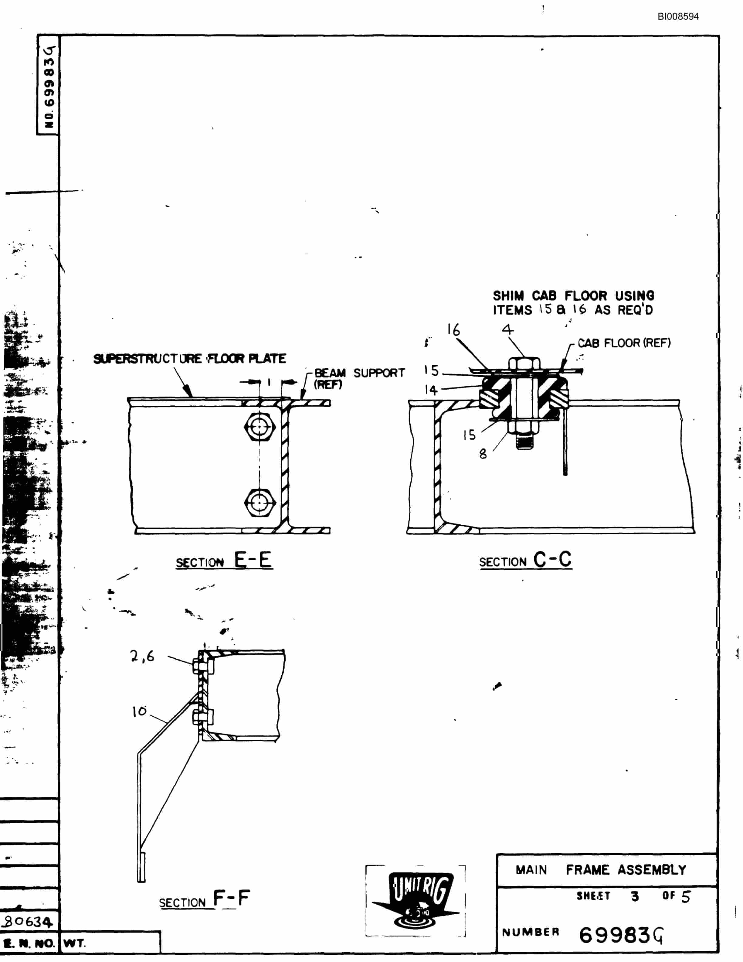 Bucyrus RM-120-17 Parts Catalog BI008594-5