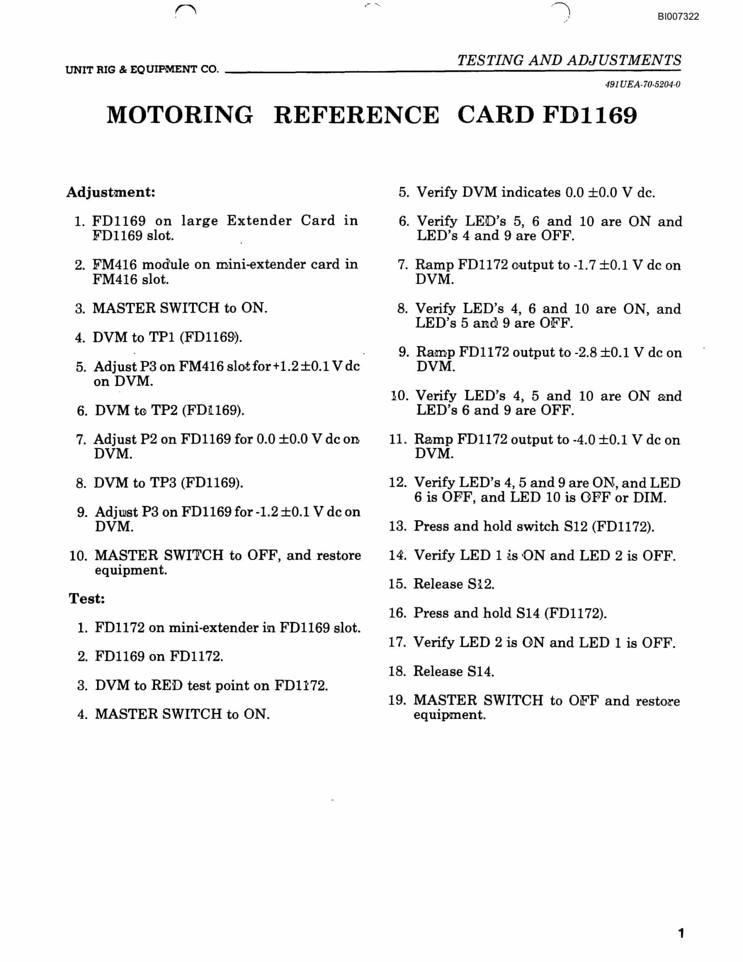 Bucyrus Satex Electrical Technical Manual BI007322-4