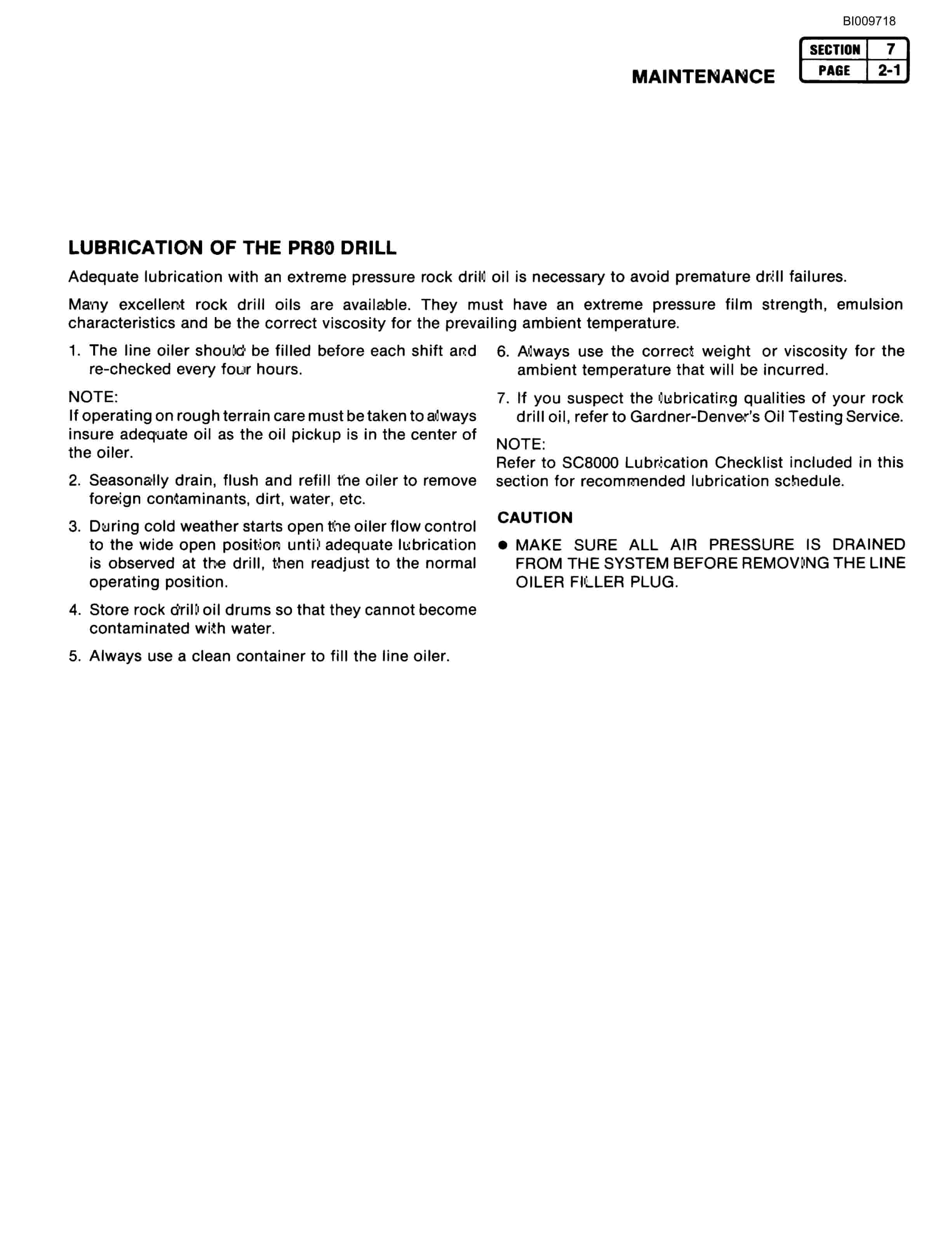 Bucyrus SC8000 Drilling Rig Technical Manual BI009718-4