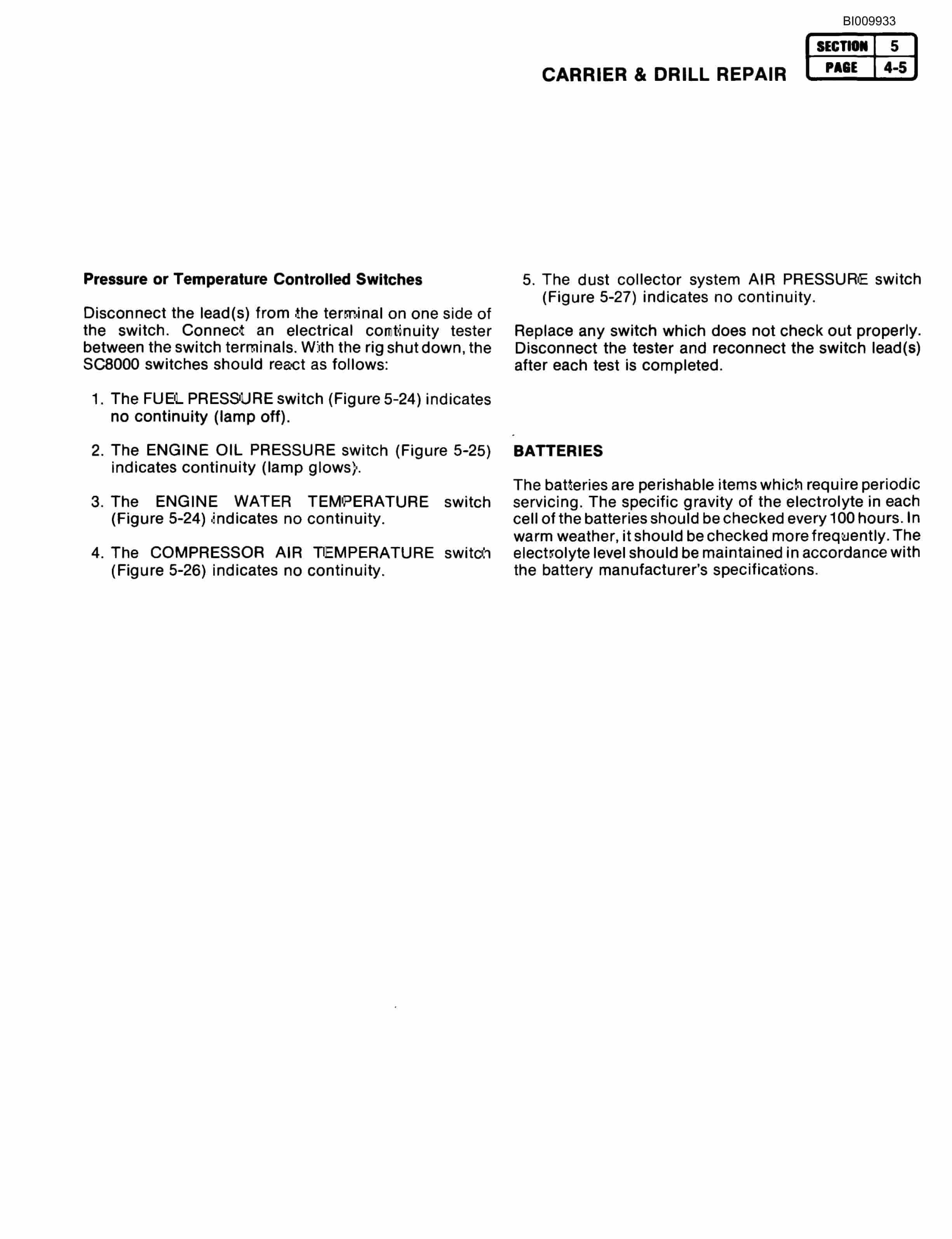 Bucyrus SC8000 Drilling Rig Technical Manual BI009933-2