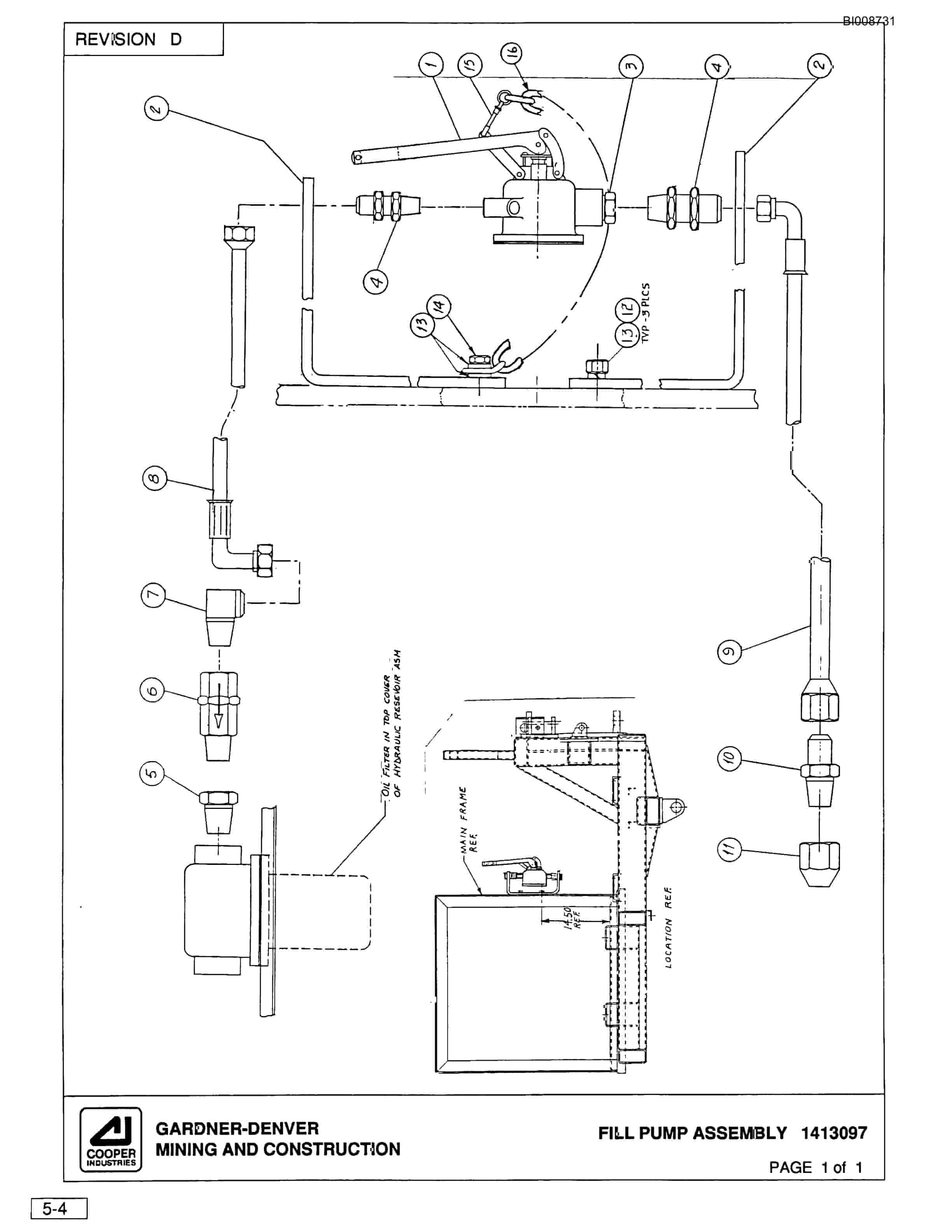 Bucyrus SCH2500 Self Contained Hydraulic Track Drill Parts Catalog BI008731-2