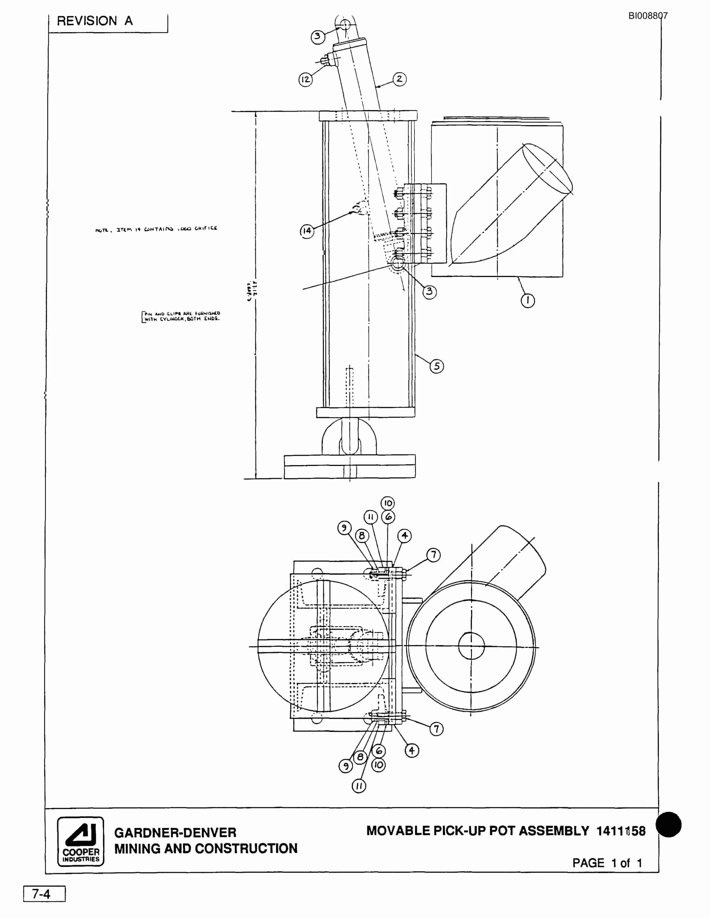 Bucyrus SCH2500 Self Contained Hydraulic Track Drill Parts Catalog BI008807-2