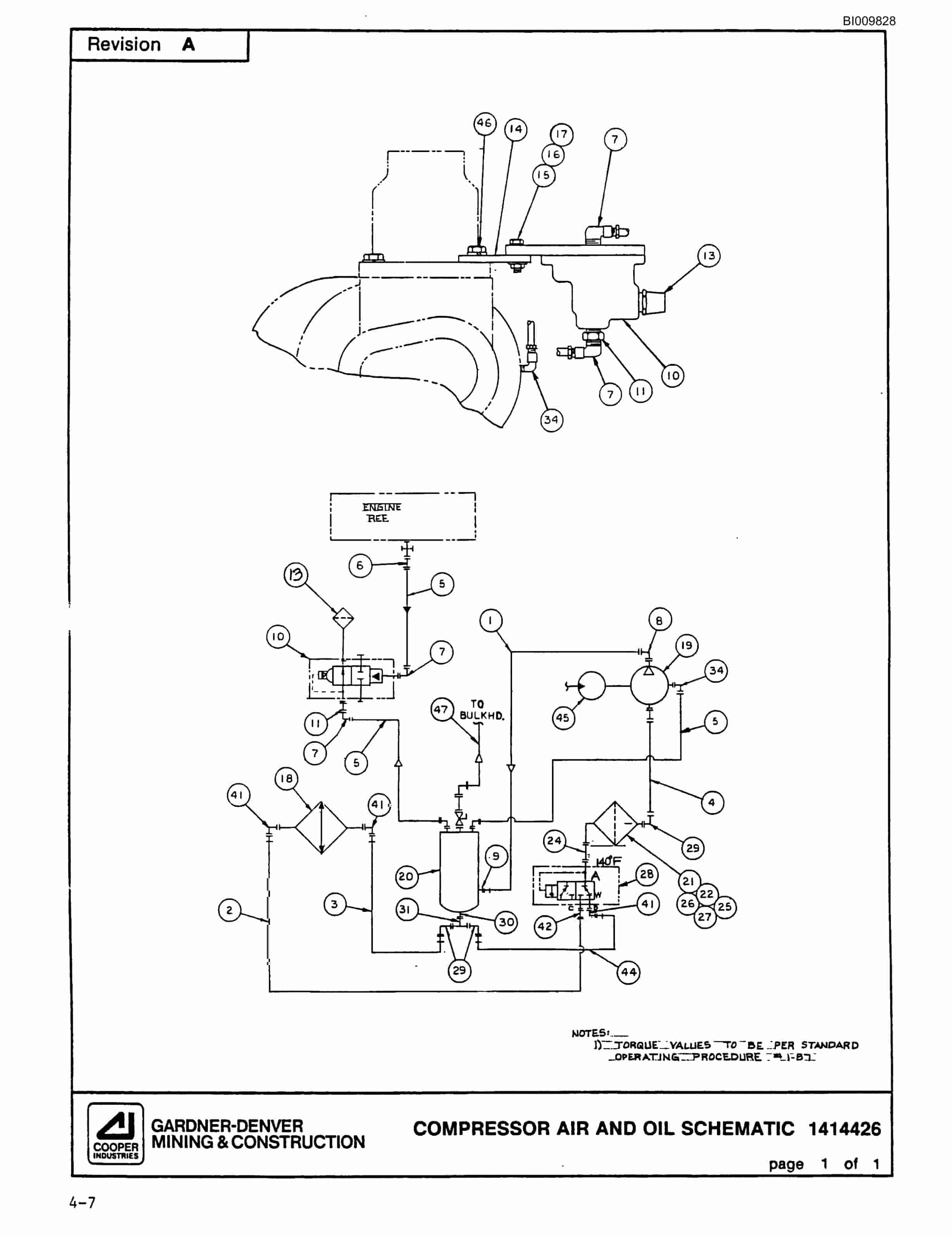 Bucyrus SCH2500 Self Contained Hydraulic Track Drill Parts Catalog BI009828-2