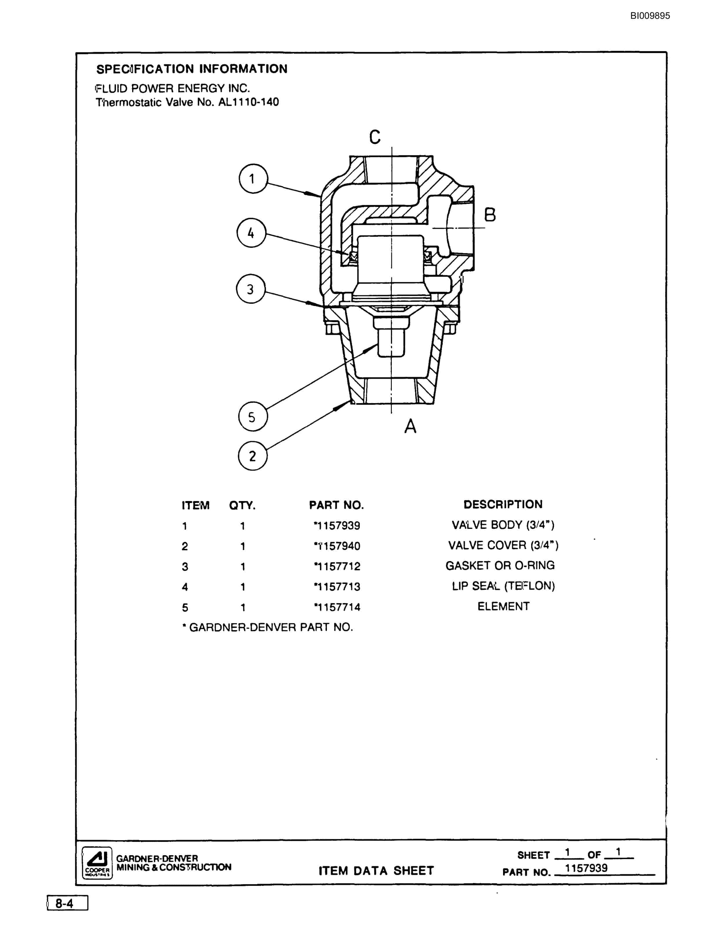 Bucyrus SCH2500 Self Contained Hydraulic Track Drill Parts Catalog BI009895-5