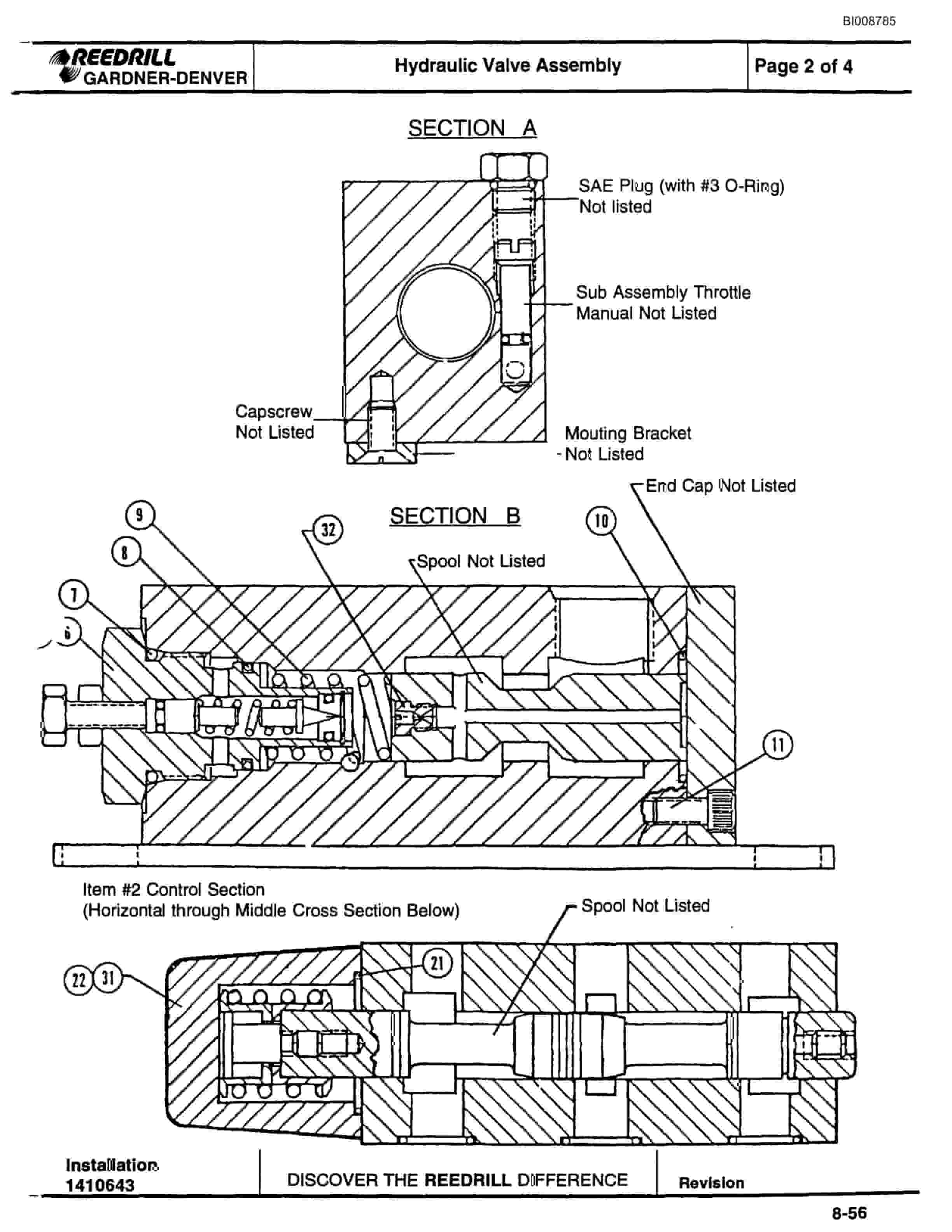 Bucyrus SCH2500II Self Contained Hydraulic Track Drill Parts Catalog BI008785-5