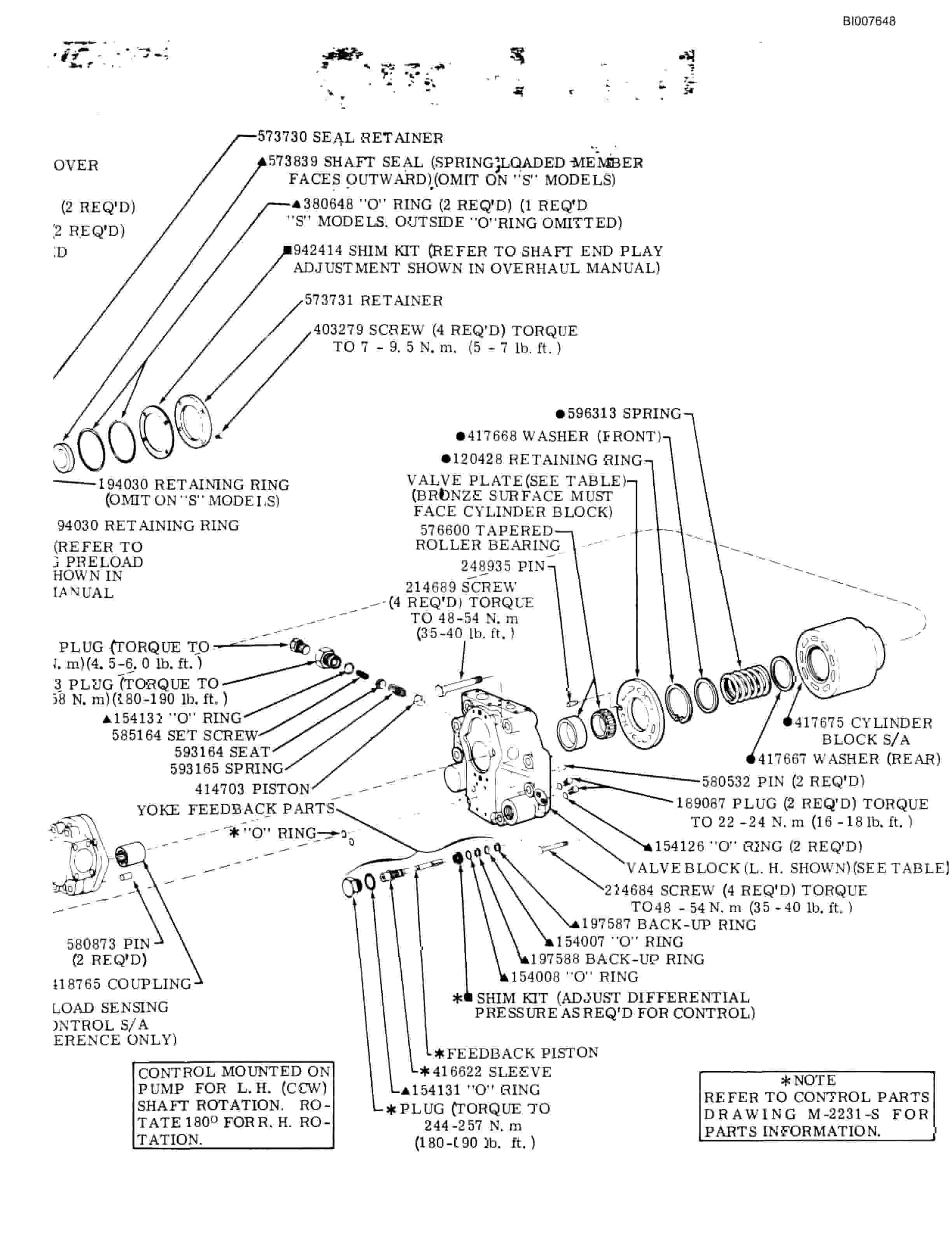 Bucyrus SCH3500BV All Hydraulic Drilling Package Parts Catalog BI007648-2