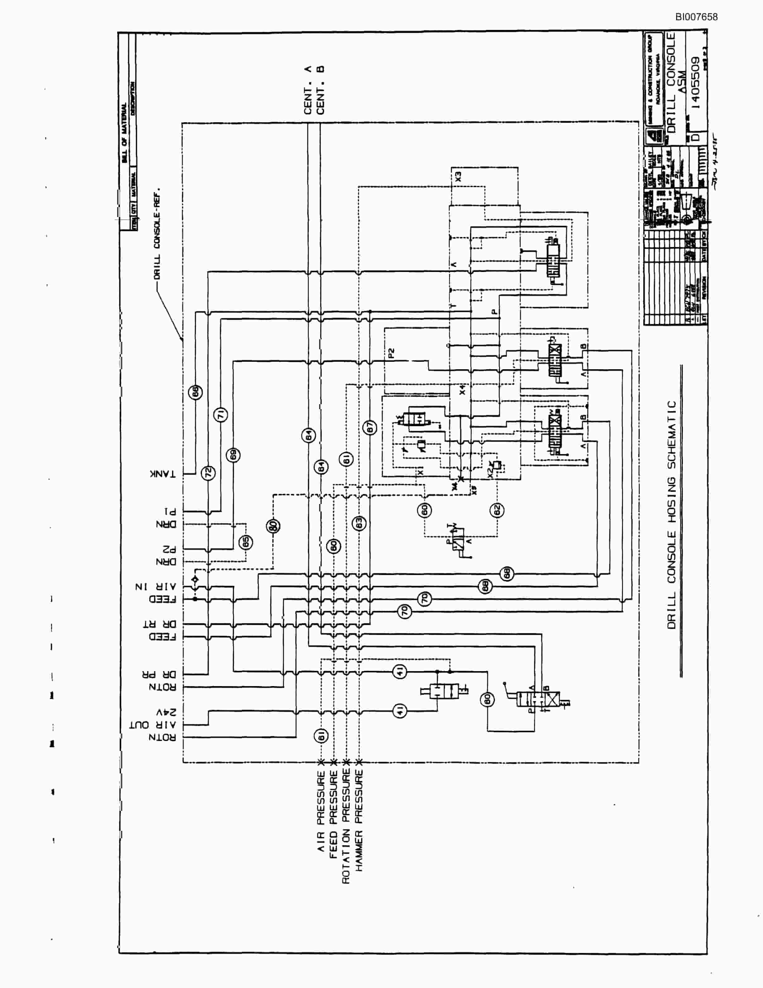 Bucyrus SCH3500BV All Hydraulic Drilling Package Parts Catalog BI007658-2