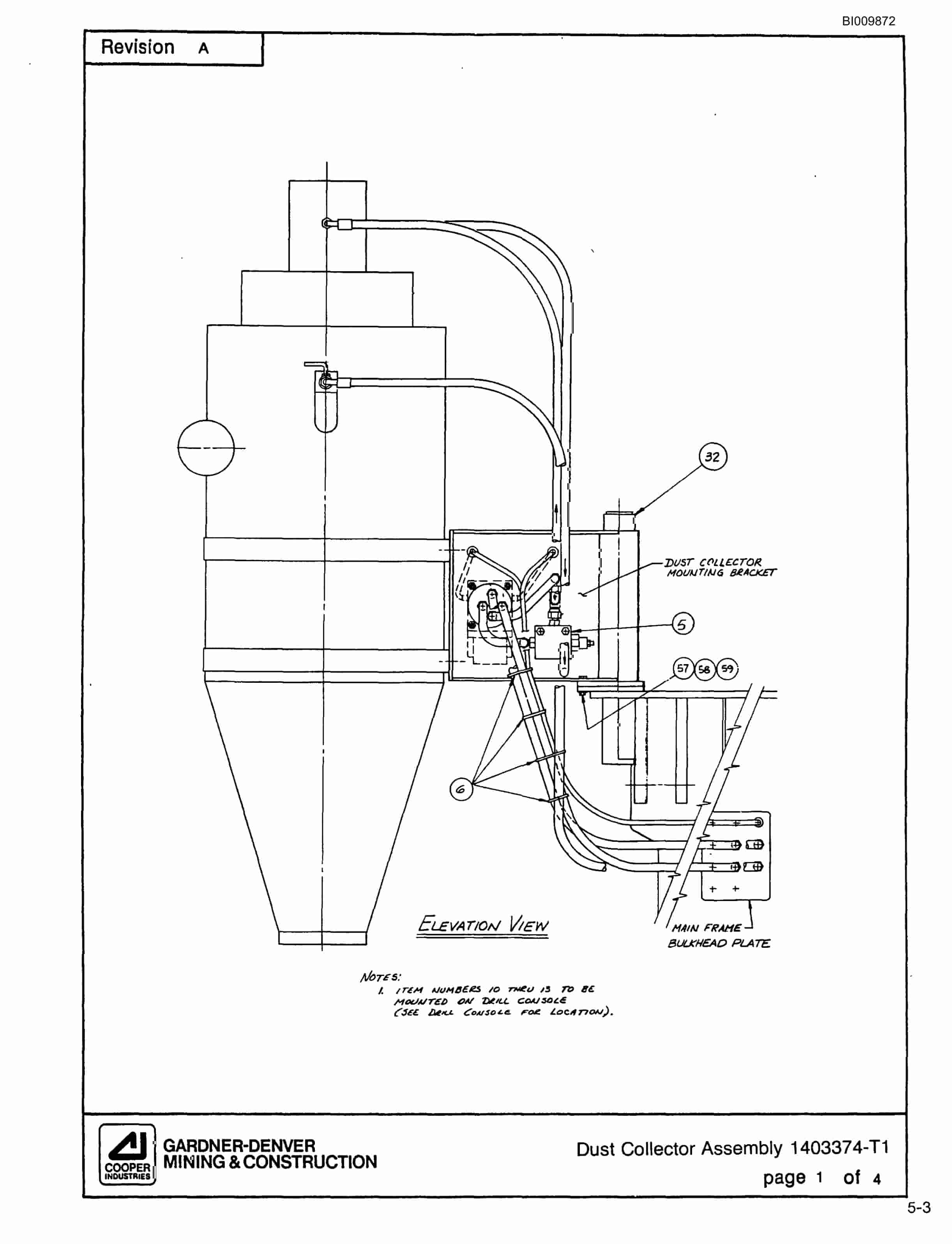 Bucyrus SCH3500BV All-Hydraulic Drilling Package Parts Catalog BI009872-2