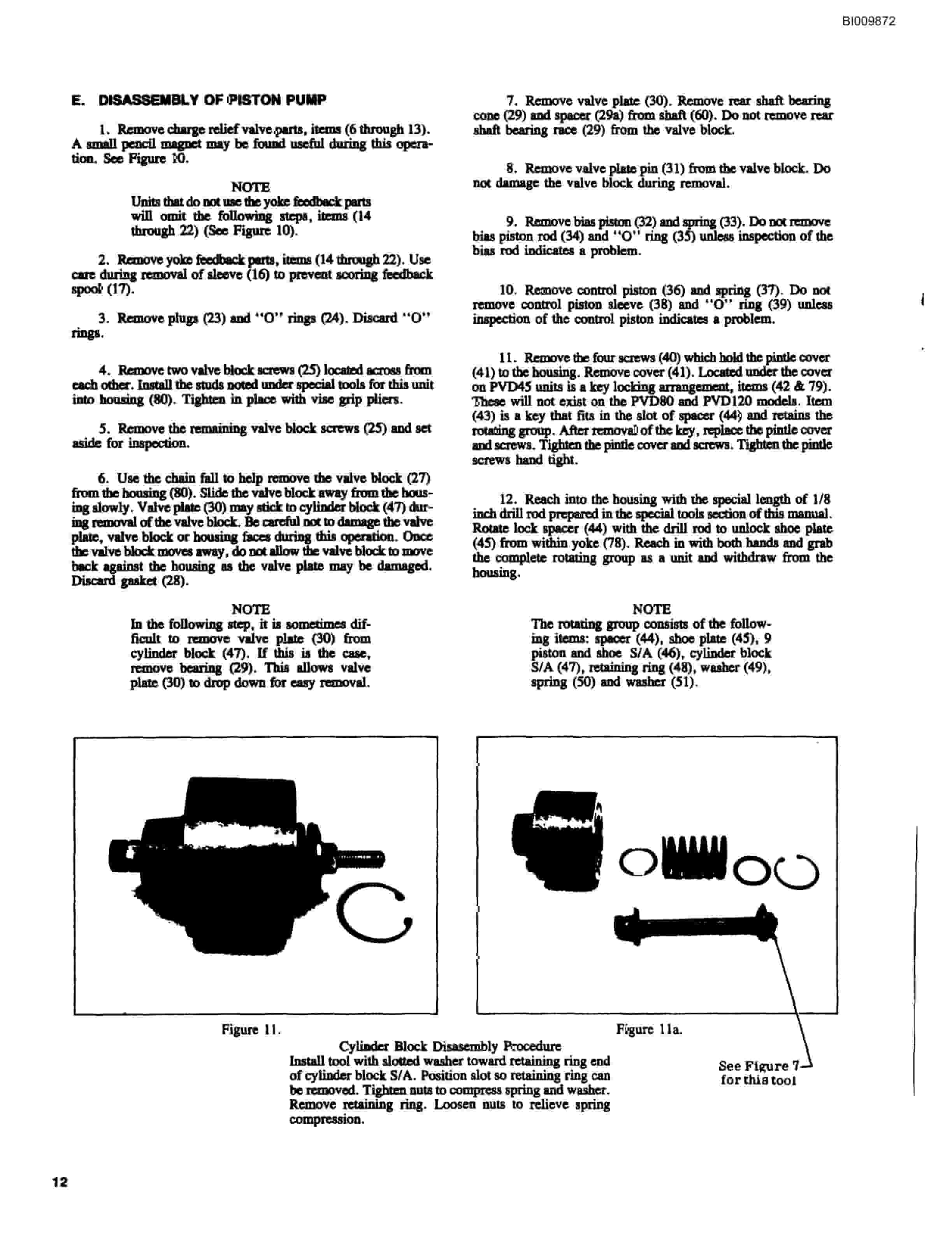 Bucyrus SCH3500BV All-Hydraulic Drilling Package Parts Catalog BI009872-3