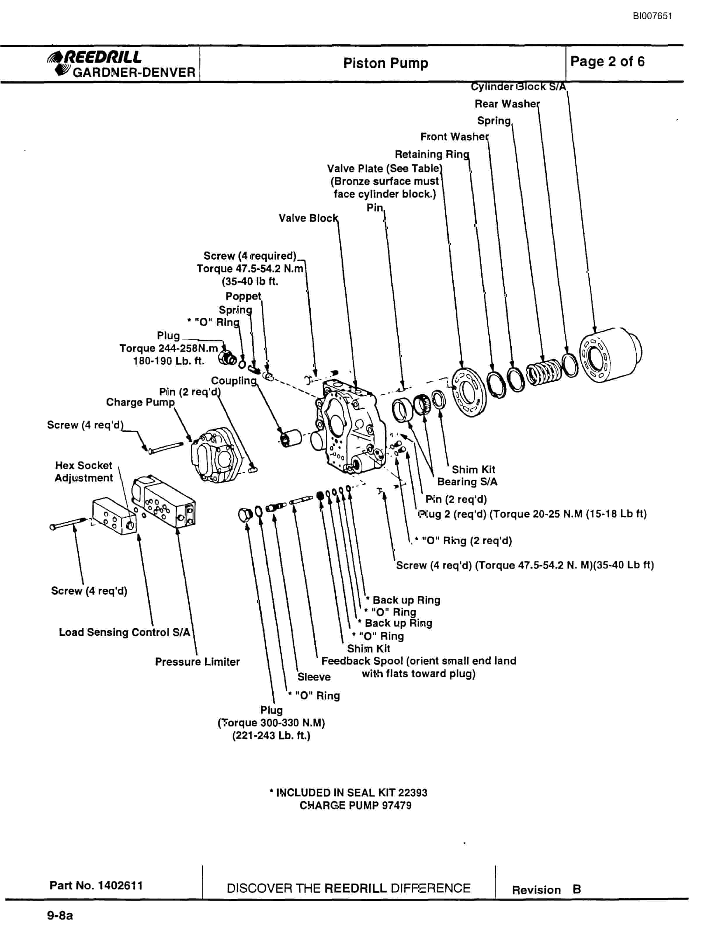 Bucyrus SCH3500BV1 Hydraulic Track Drill Parts Catalog BI007651-5