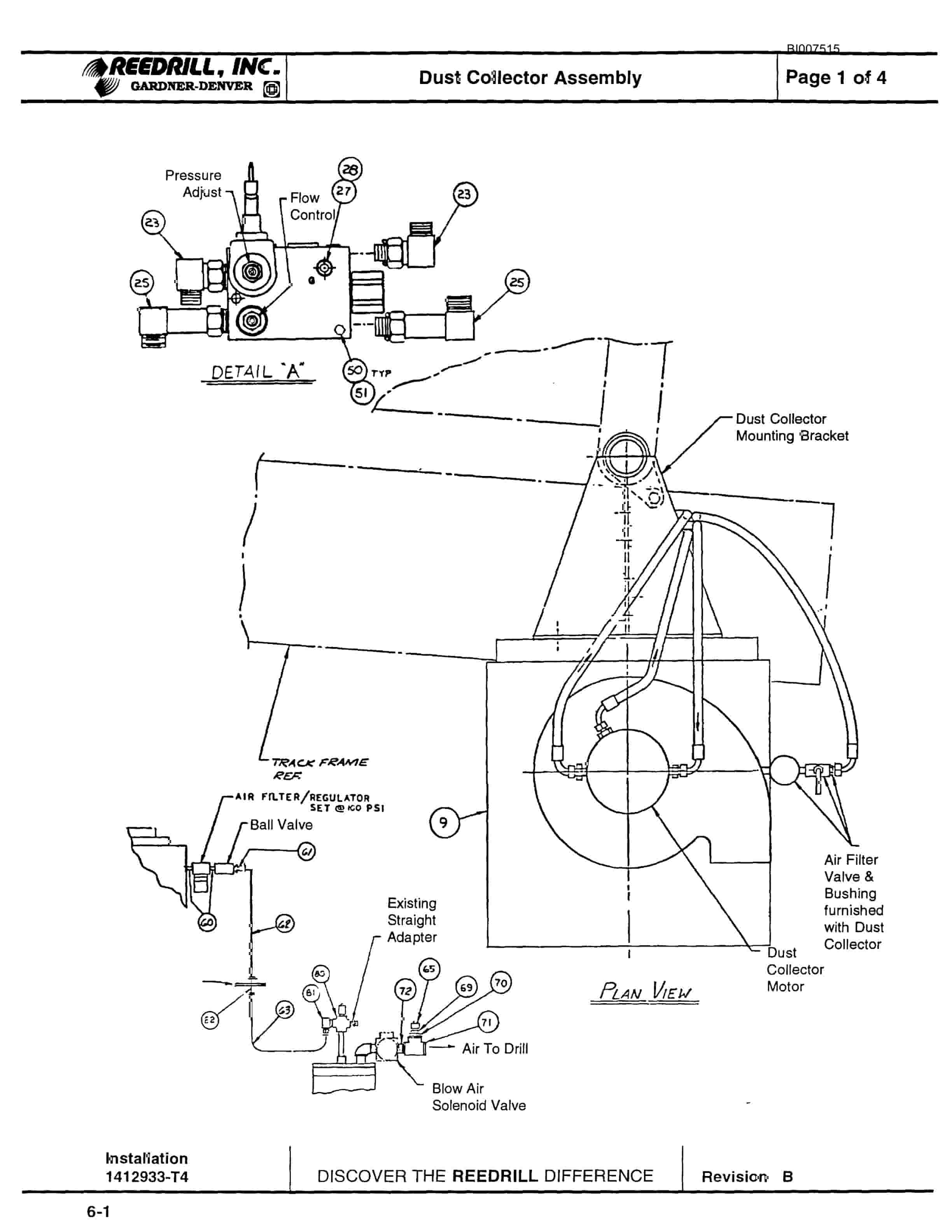 Bucyrus SCH3500BV1 Self Contained Hydraulic Track Drill Parts Catalog BI007515-3