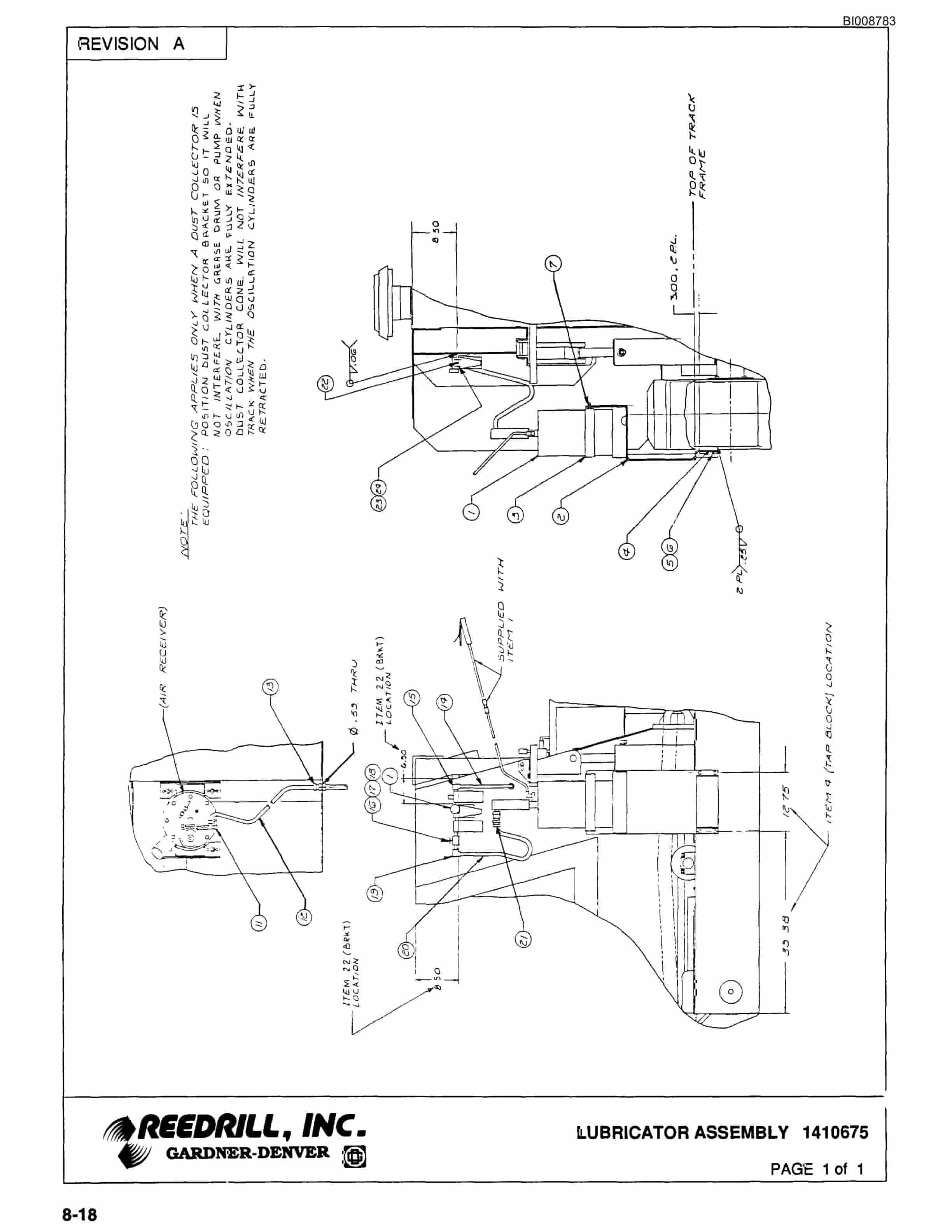 Bucyrus SCH3500BV1 Self Contained Hydraulic Track Drill Parts Catalog BI008783-3