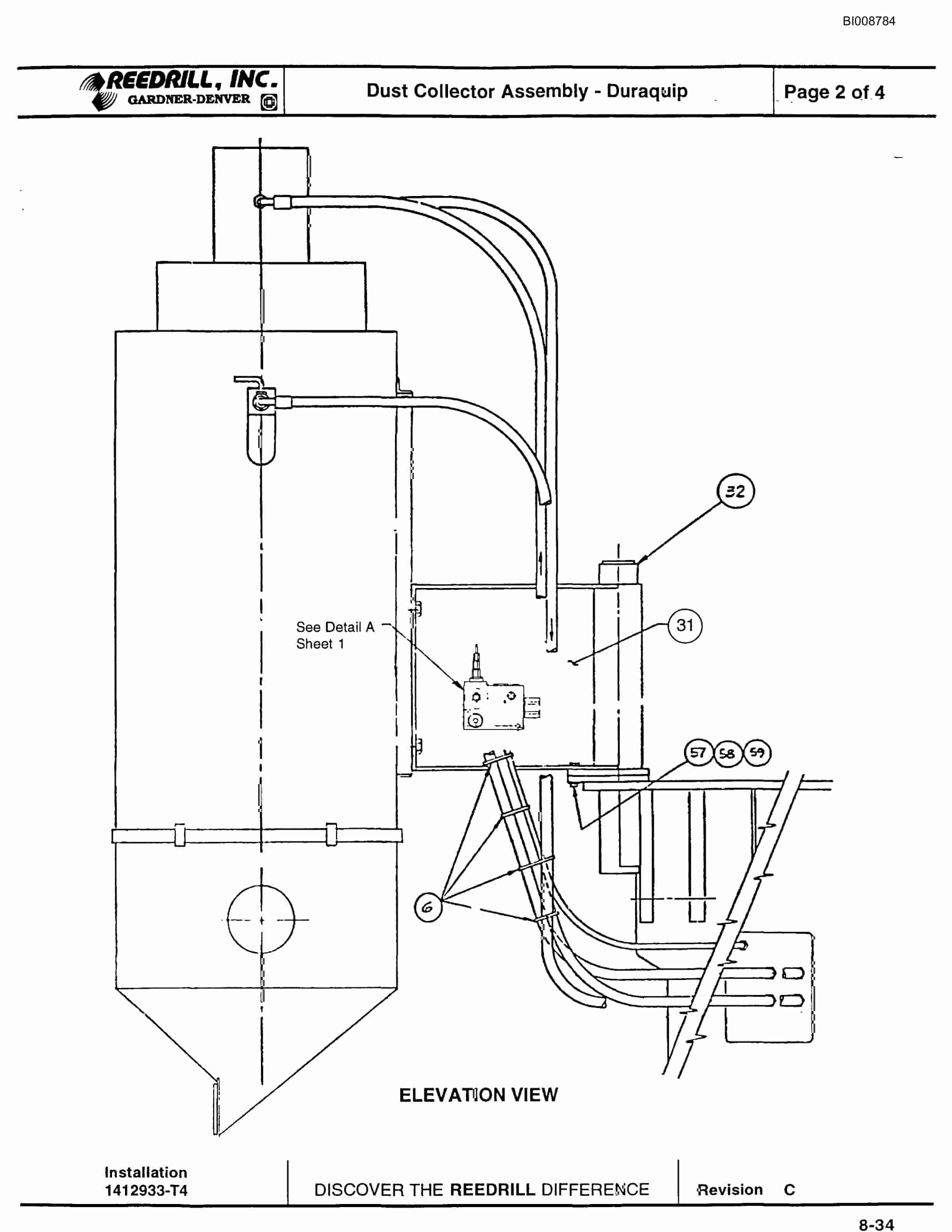Bucyrus SCH3500BV1 Self Contained Hydraulic Track Drill Parts Catalog BI008784-3