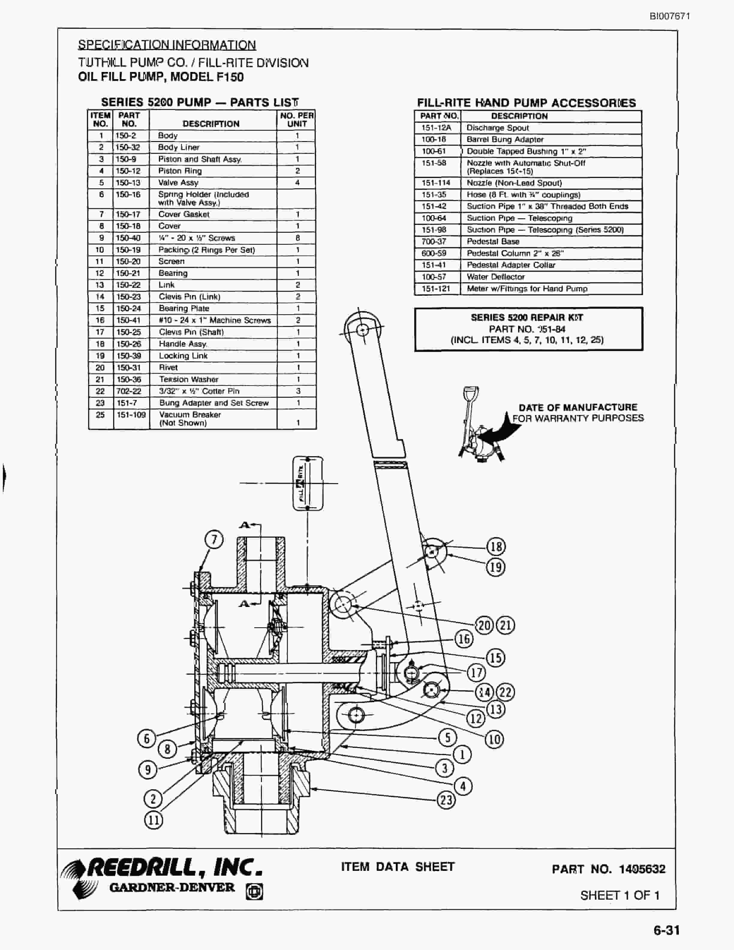 Bucyrus SCH3500BV1 With HPR1-GT Drill Parts Catalog BI007671-2