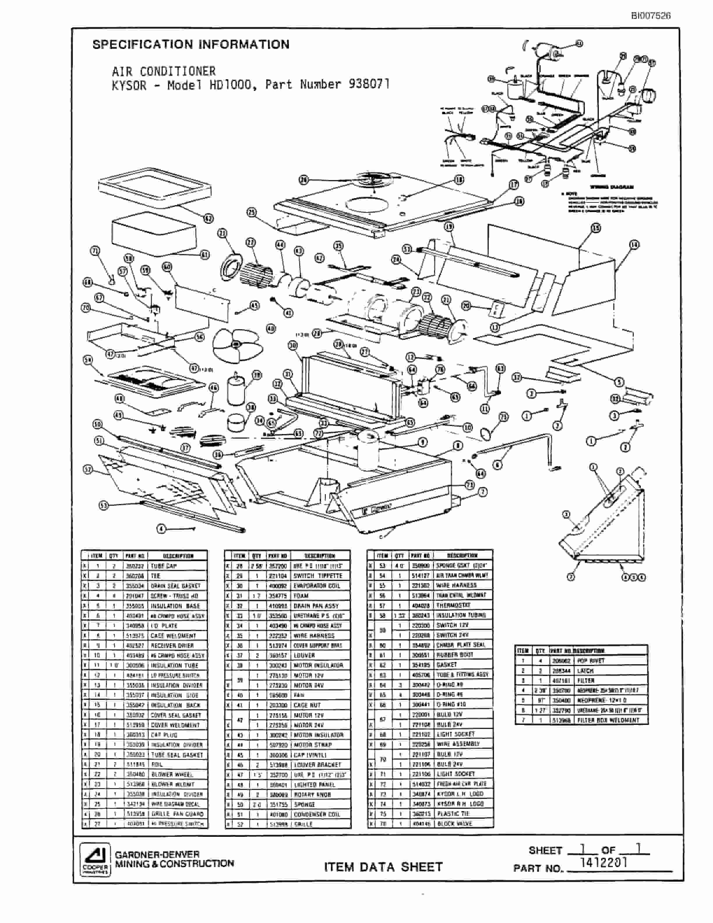 Bucyrus SCH4500 Self Contained Hydraulic Track Drill Parts Catalog BI007526-3