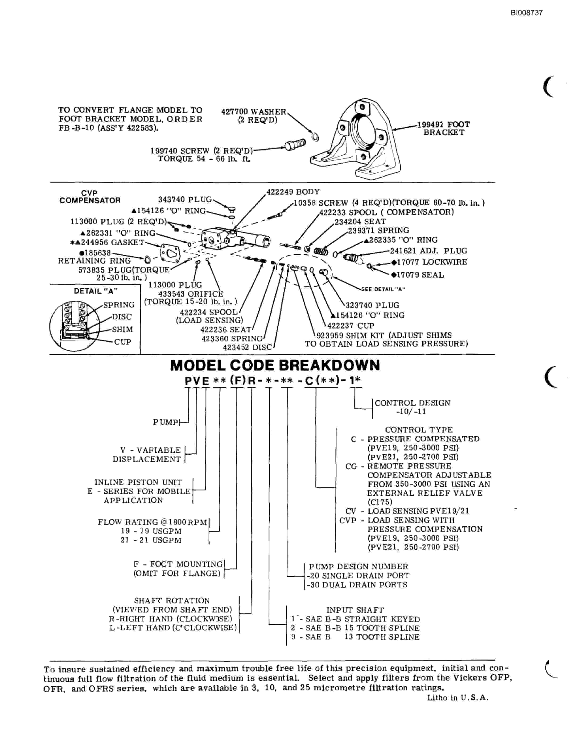 Bucyrus SCH4500 Self Contained Hydraulic Track Drill Parts Catalog BI008737-4