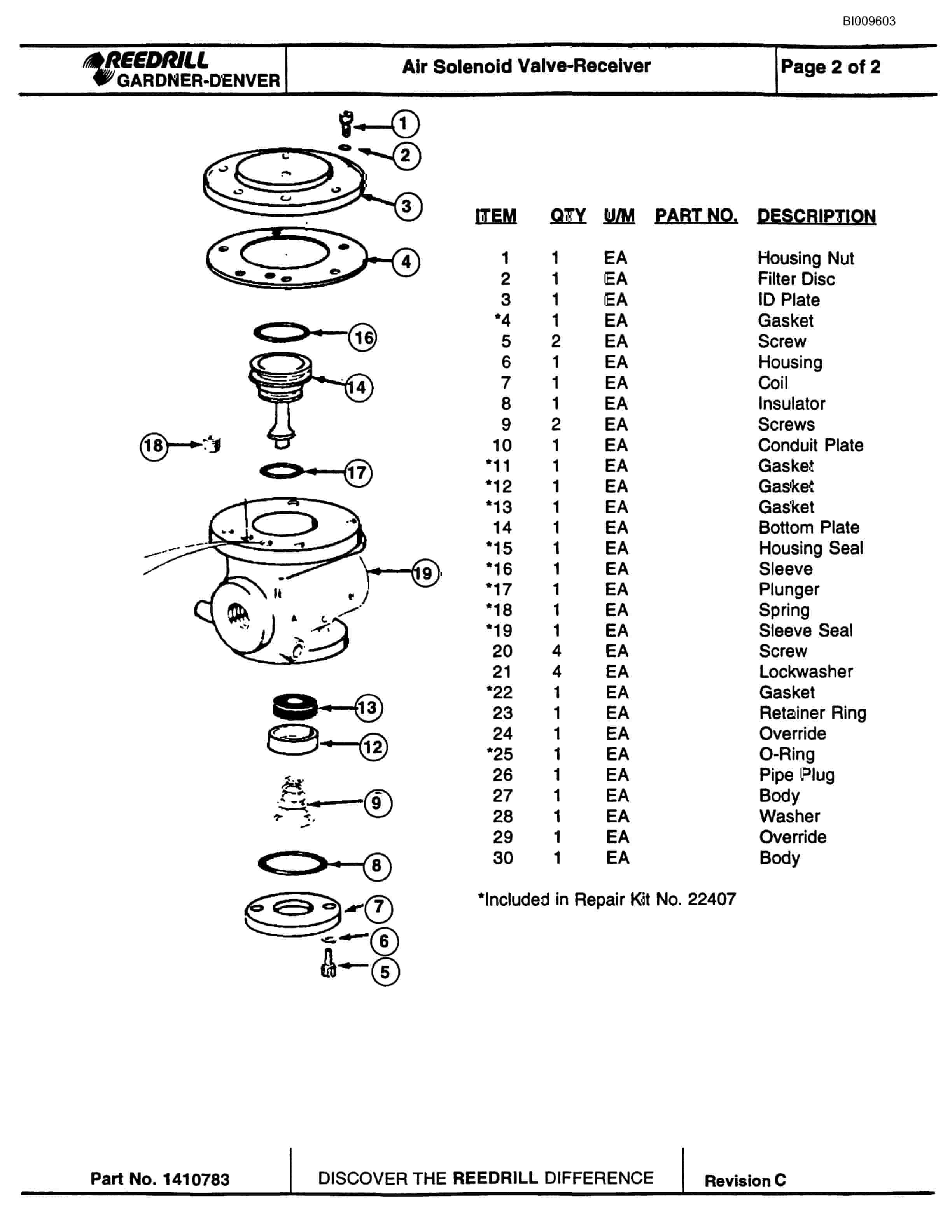 Bucyrus SCH4500 Self Contained Hydraulic Track Drill Parts Catalog BI009603-3