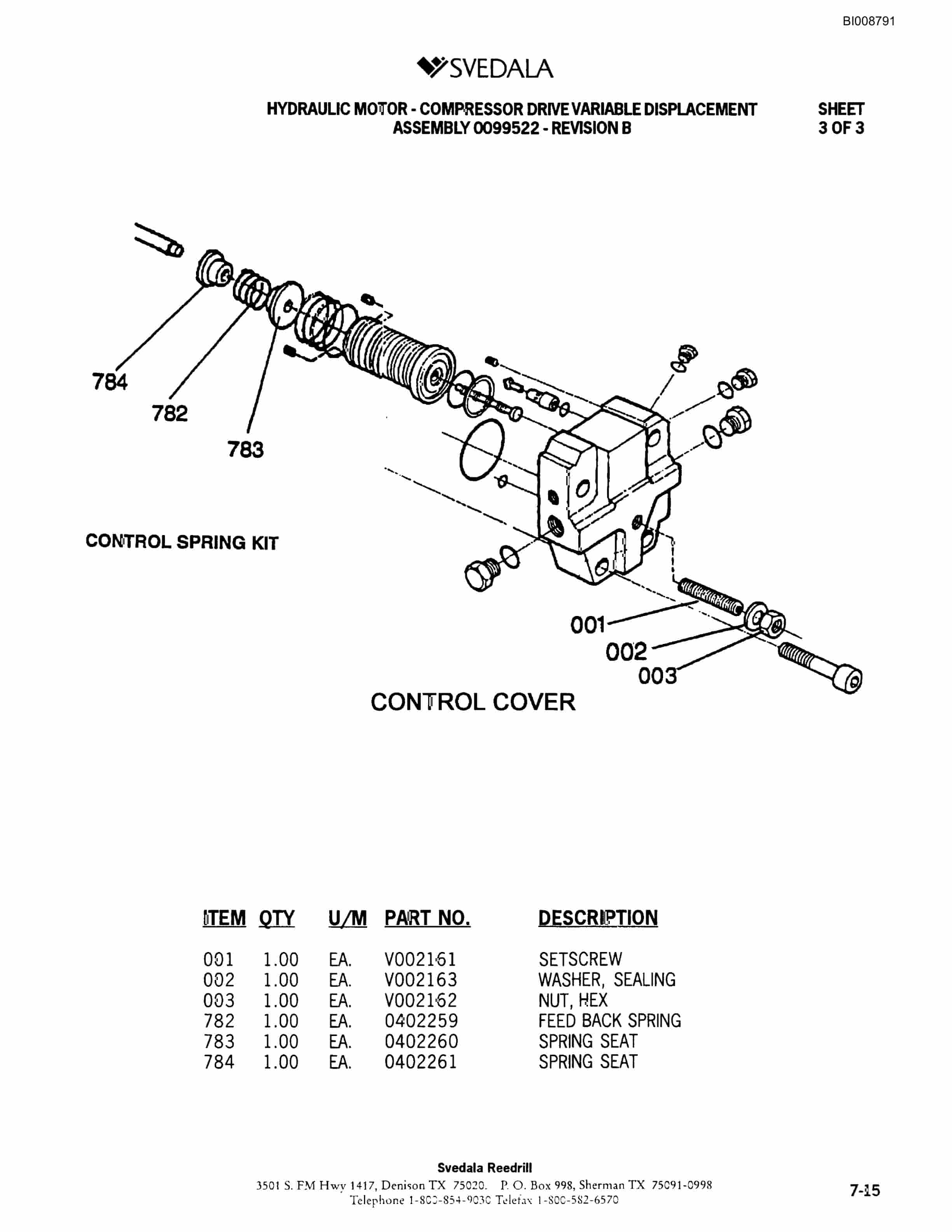 Bucyrus SCH5000 Hydra-Trac Parts Catalog BI008791-5