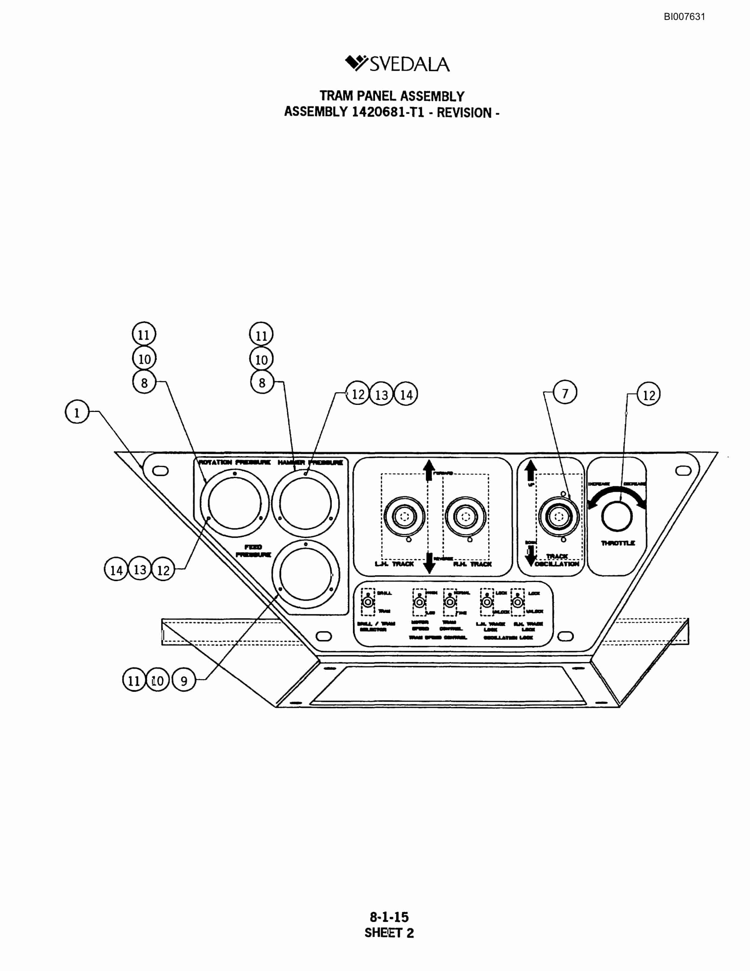 Bucyrus SCH5000 Hydraulic Track Drill Parts Catalog BI007631-3