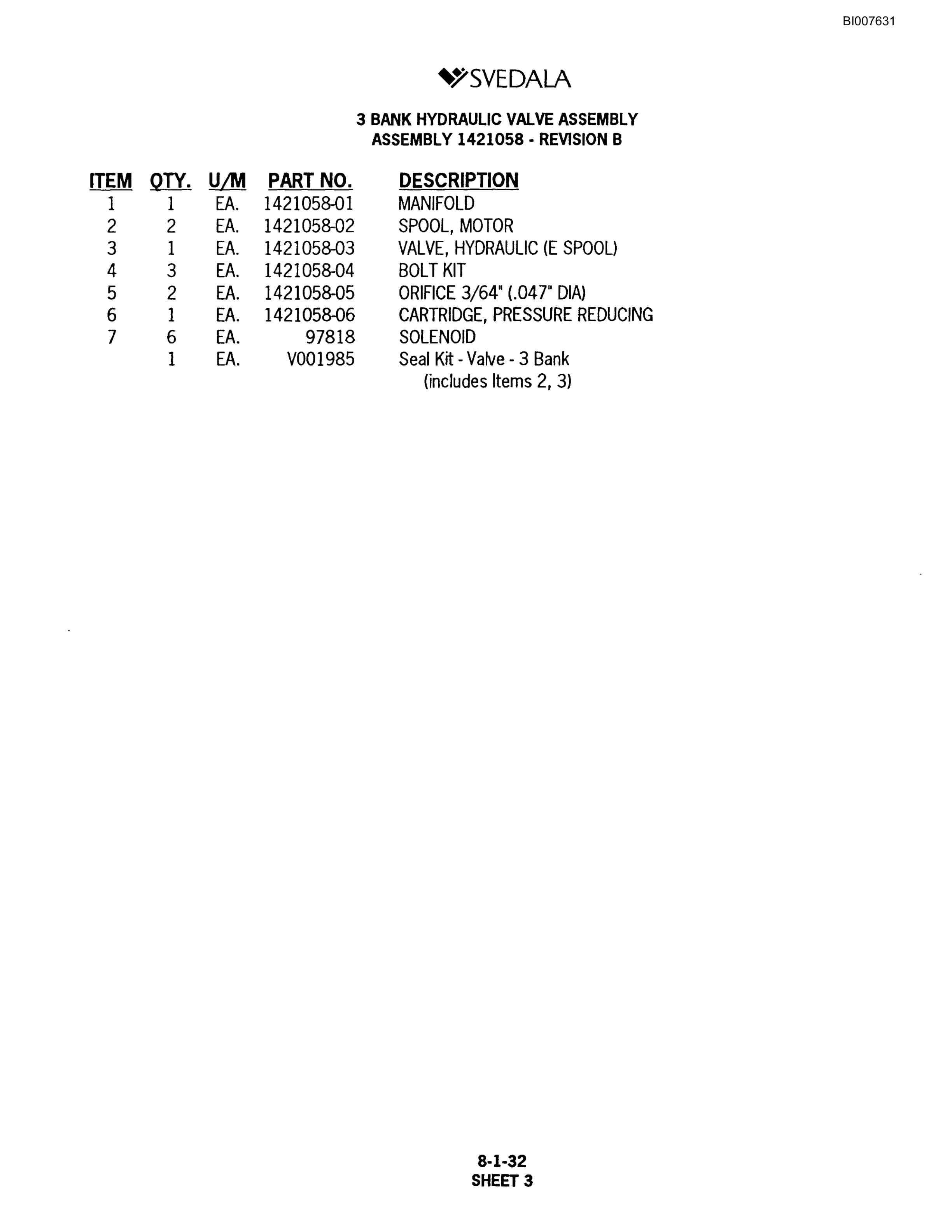 Bucyrus SCH5000 Hydraulic Track Drill Parts Catalog BI007631-4