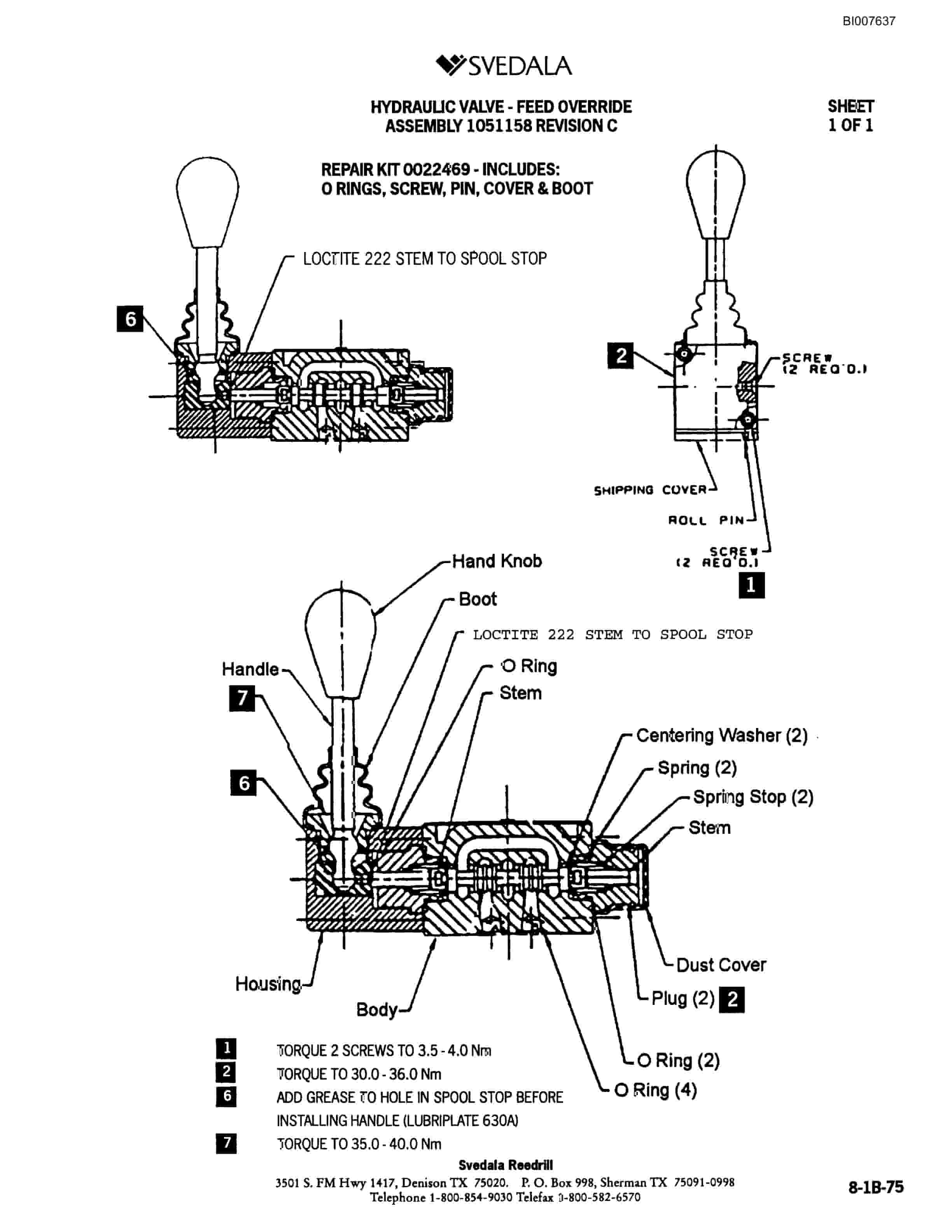 Bucyrus SCH5000 Hydraulic Track Drill Parts Catalog BI007637-4