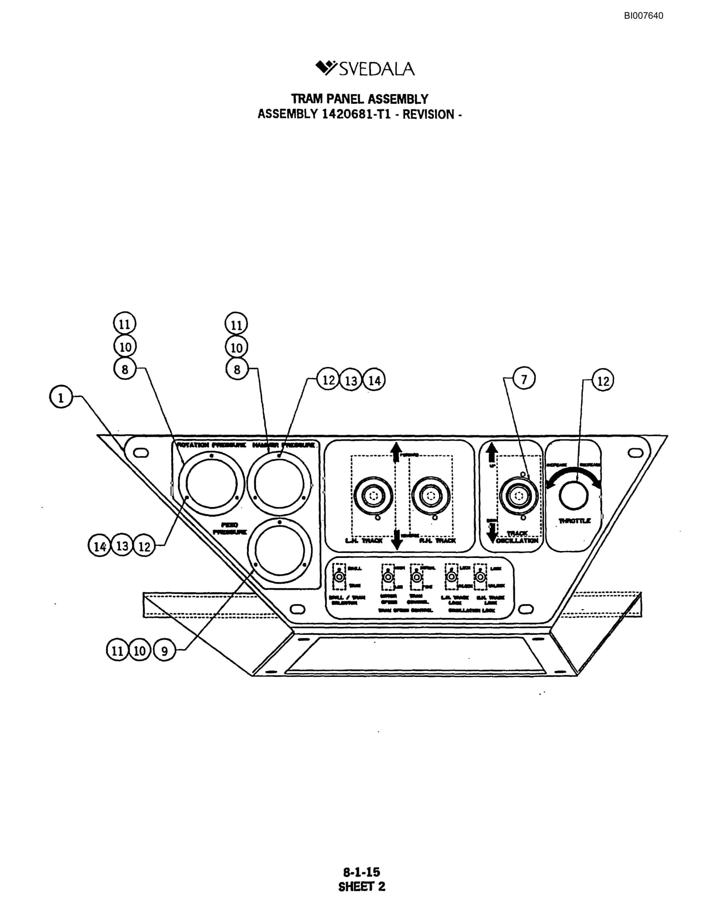 Bucyrus SCH5000 Hydraulic Track Drill Parts Catalog BI007640-3