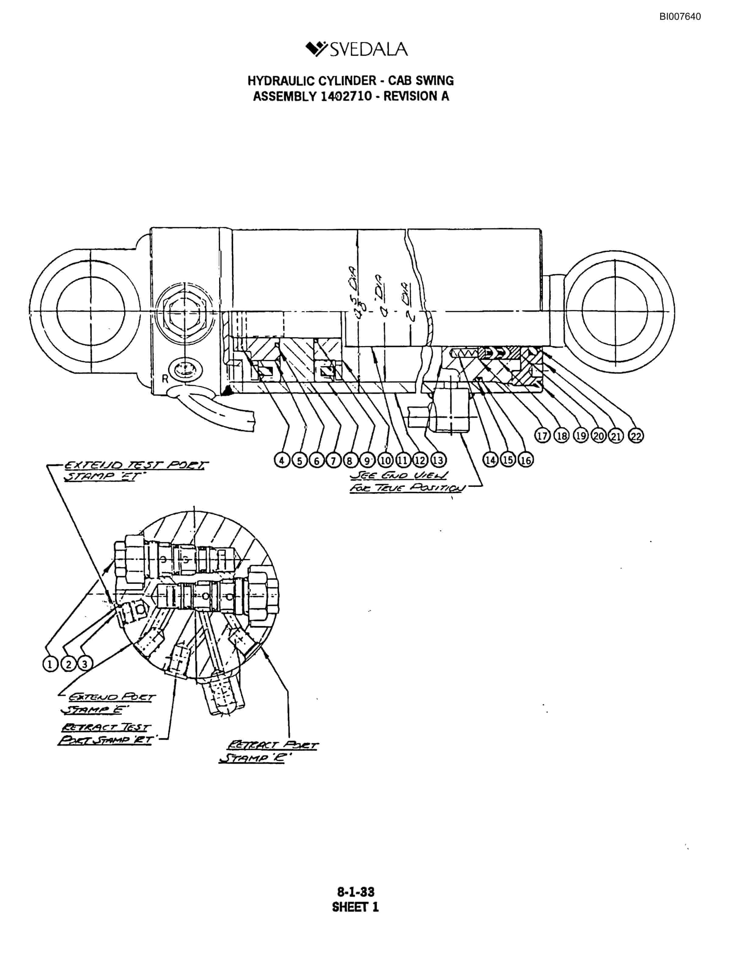 Bucyrus SCH5000 Hydraulic Track Drill Parts Catalog BI007640-4