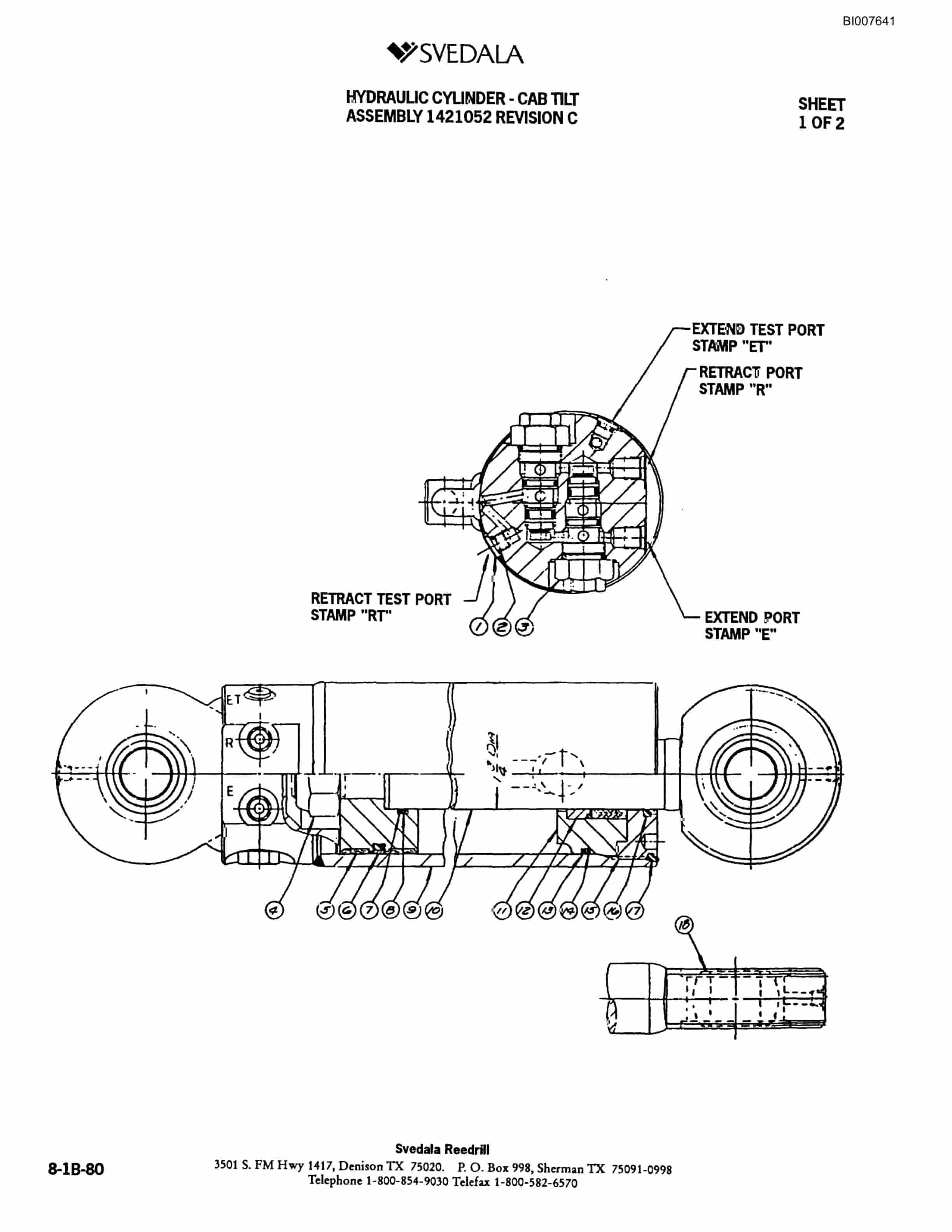 Bucyrus SCH5000 Hydraulic Track Drill Parts Catalog BI007641-4