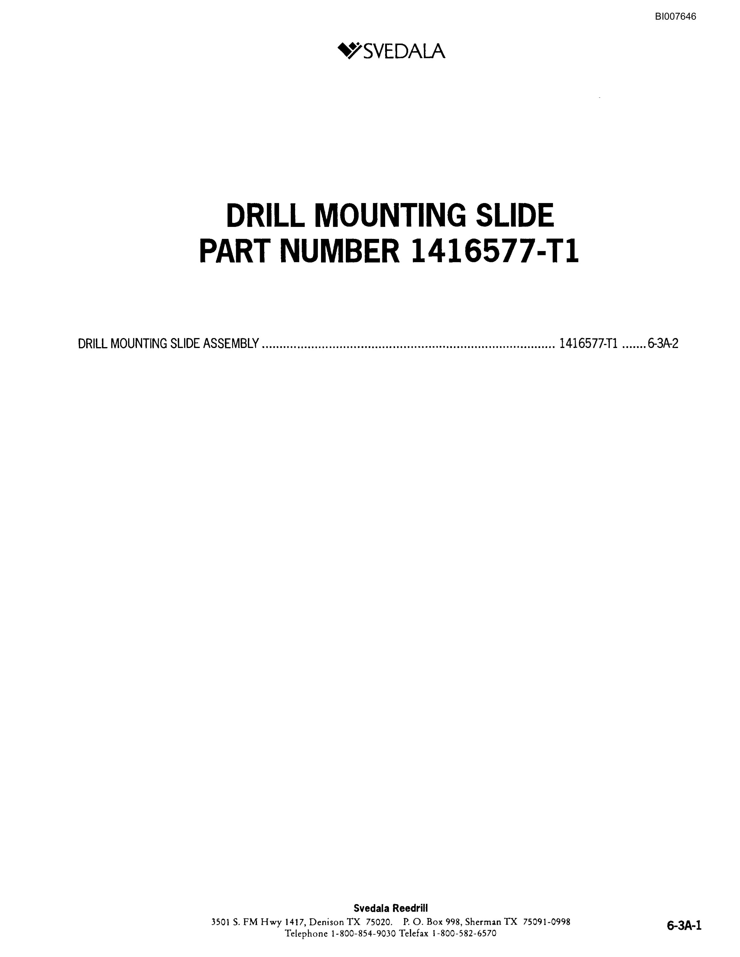 Bucyrus SCH5000 Hydraulic Track Drill Parts Catalog BI007646-2