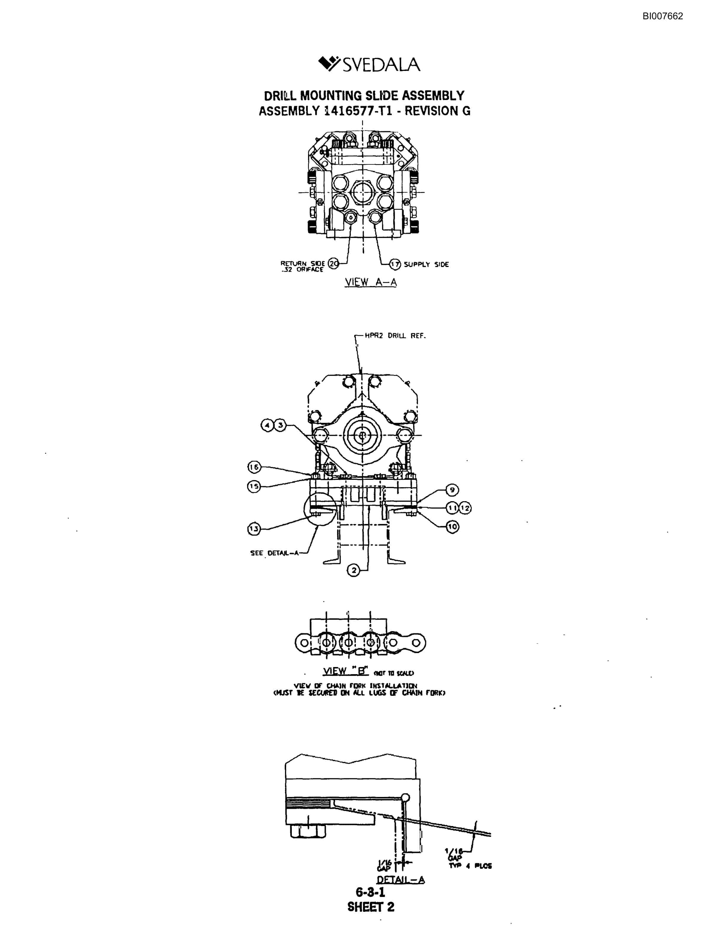 Bucyrus SCH5000 Hydraulic Track Drill Parts Catalog BI007662-2
