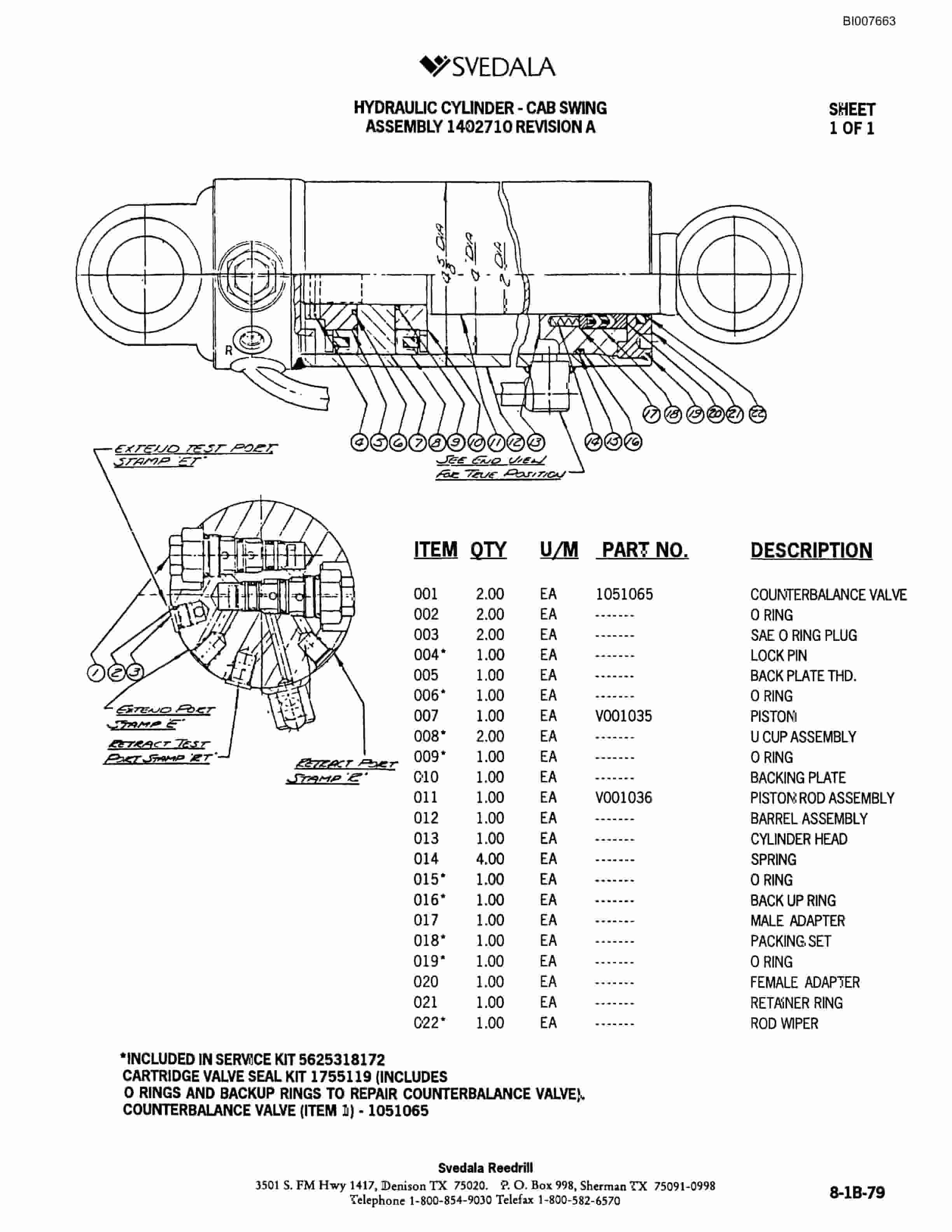Bucyrus SCH5000 Hydraulic Track Drill Parts Catalog BI007663-4