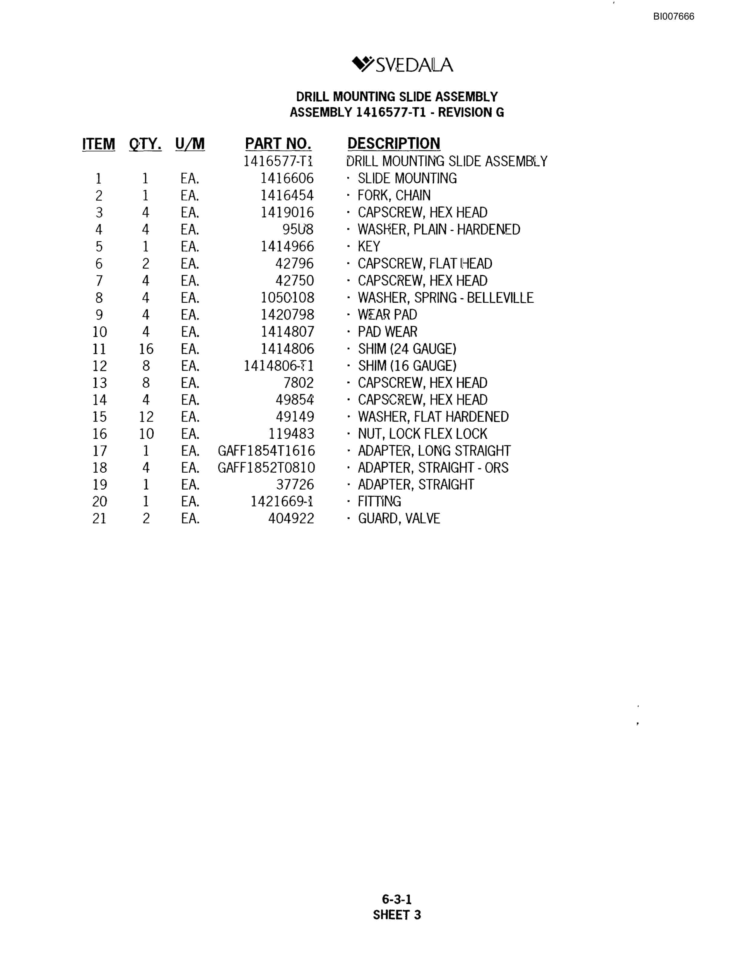 Bucyrus SCH5000 Hydraulic Track Drill Parts Catalog BI007666-2