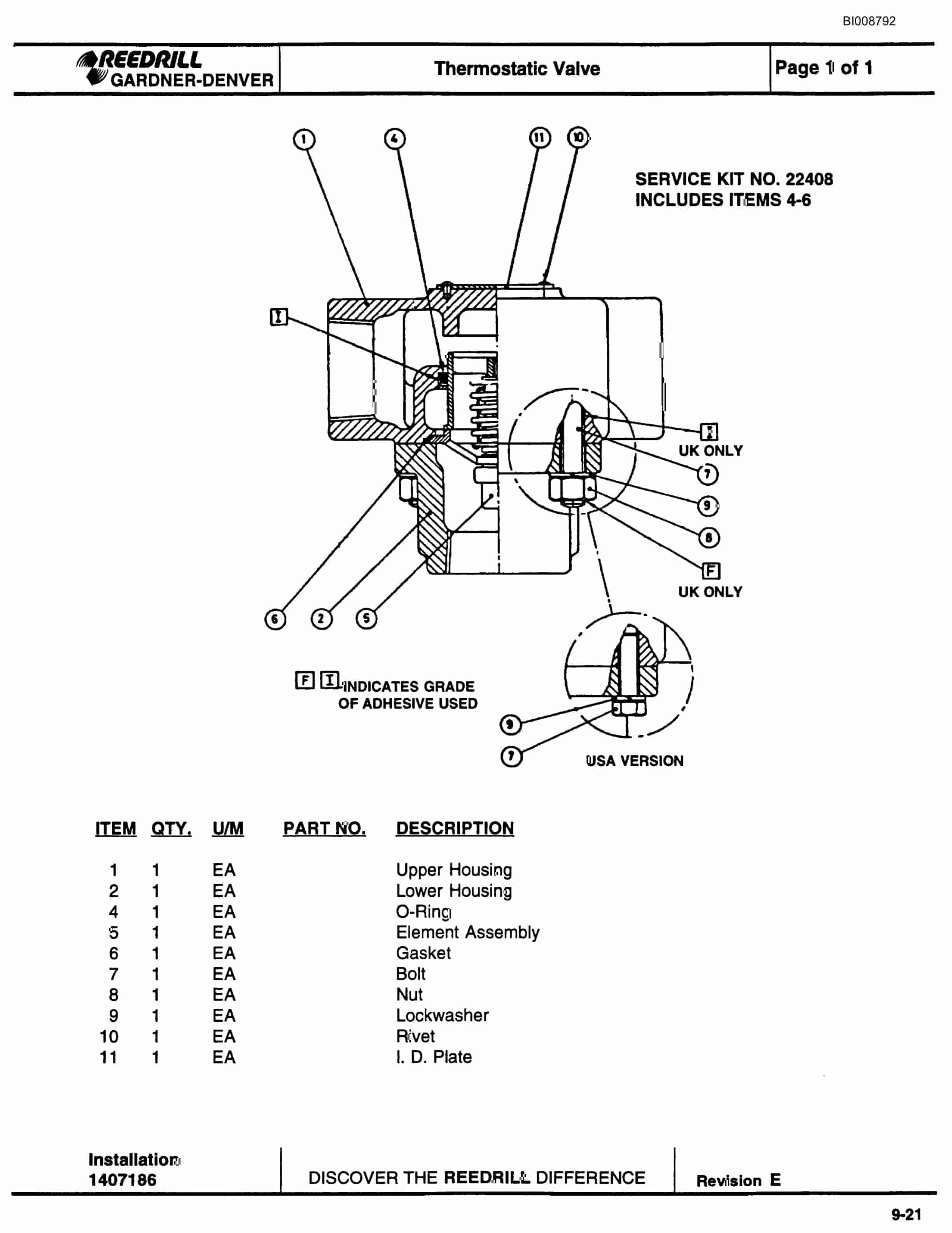 Bucyrus SCH5000 Hydraulic Track Drill Parts Catalog BI008792-5