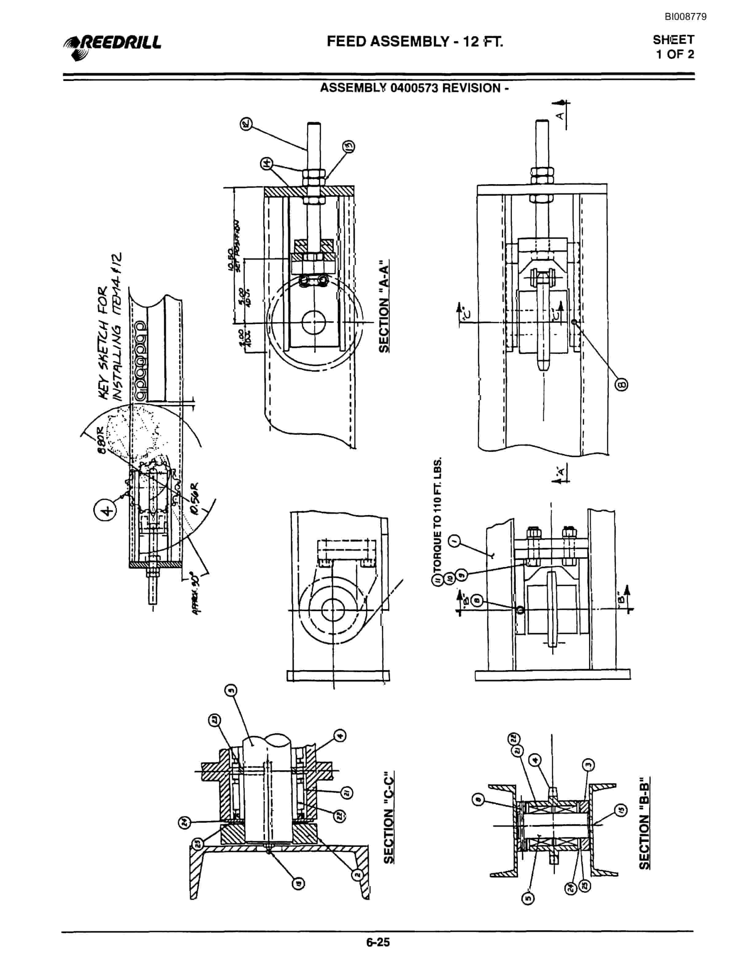 Bucyrus SCH5000 Self Contained Hydraulic Track Drill Parts Catalog BI008779-3
