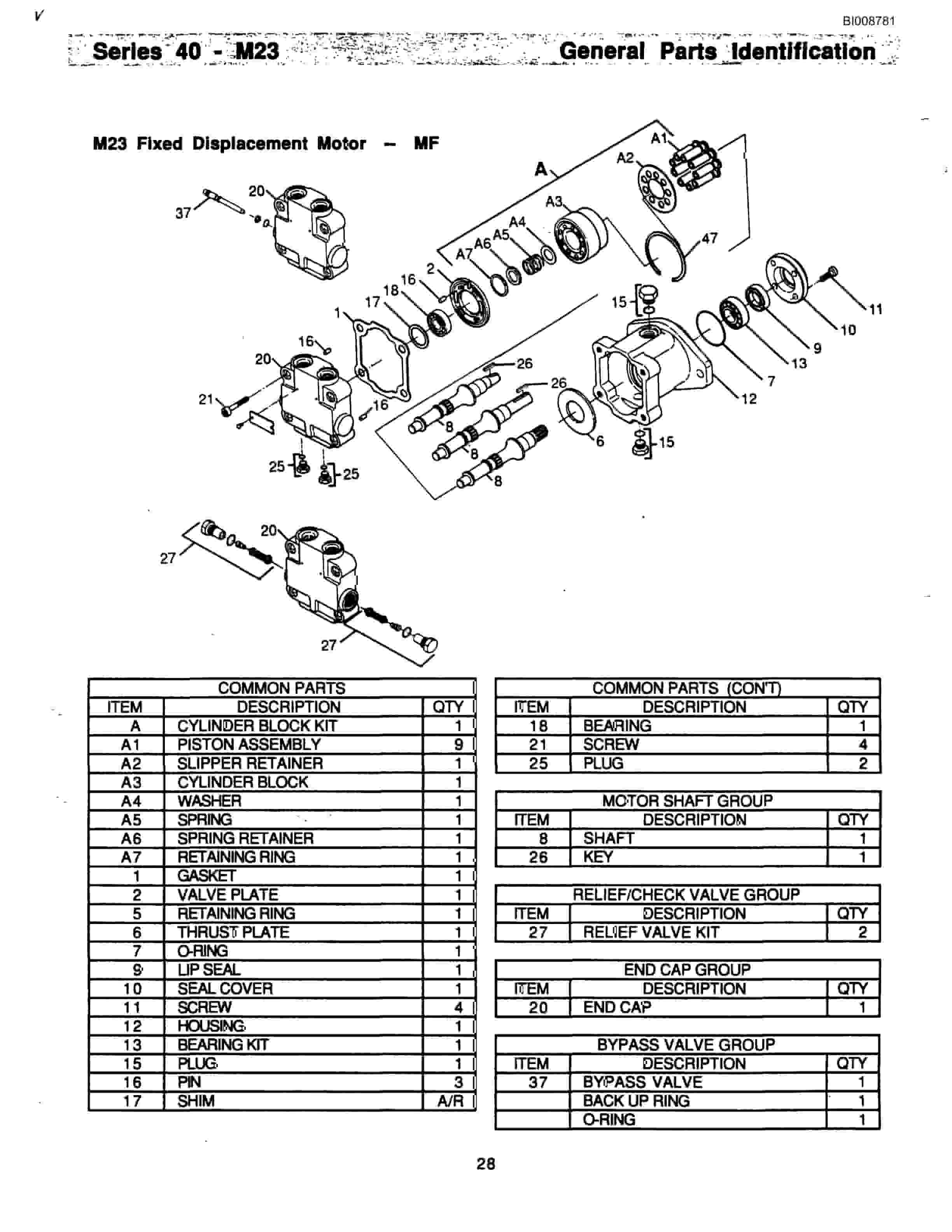 Bucyrus SCH5000 Self Contained Hydraulic Track Drill Parts Catalog BI008781-4