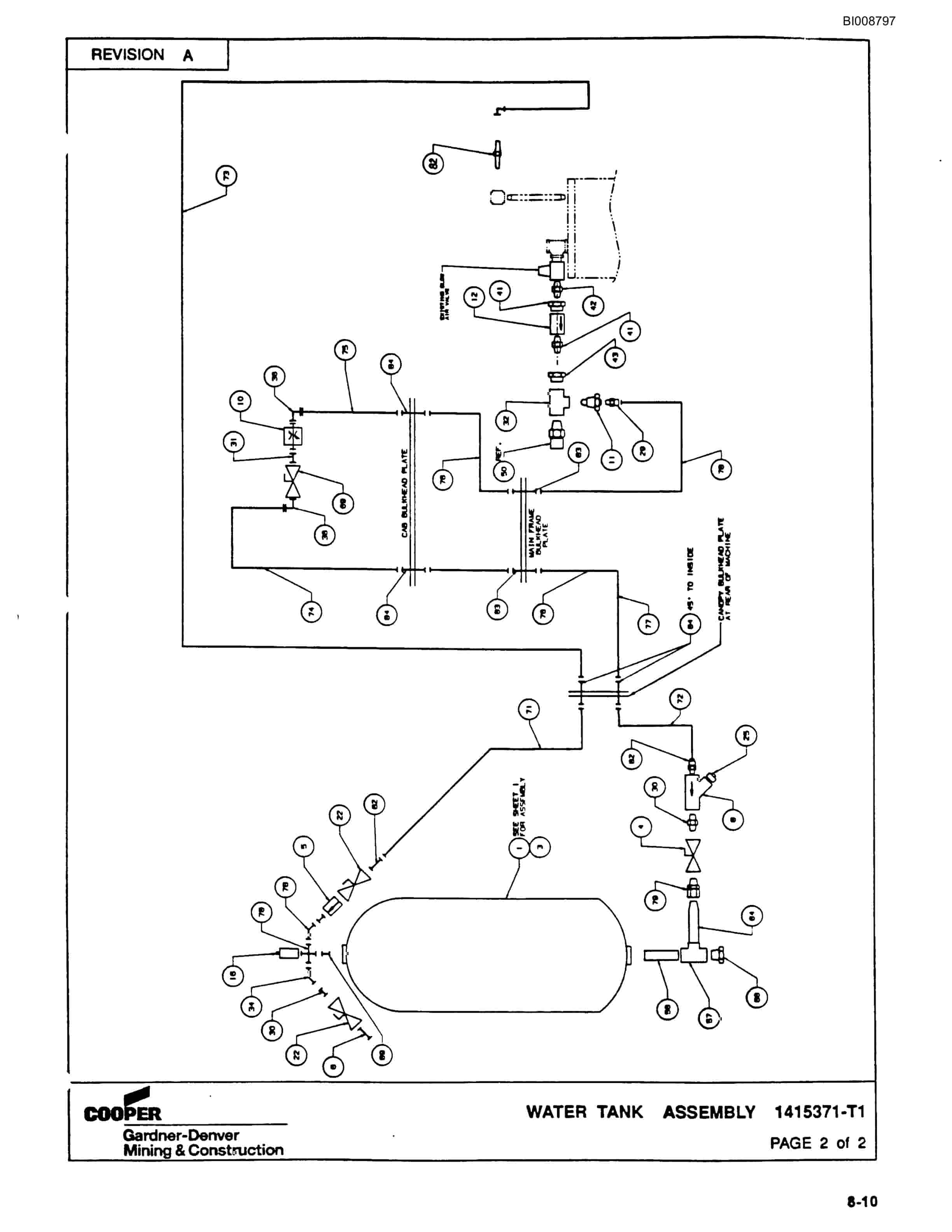 Bucyrus SCH5000 Self Contained Hydraulic Track Drill Parts Catalog BI008797-3