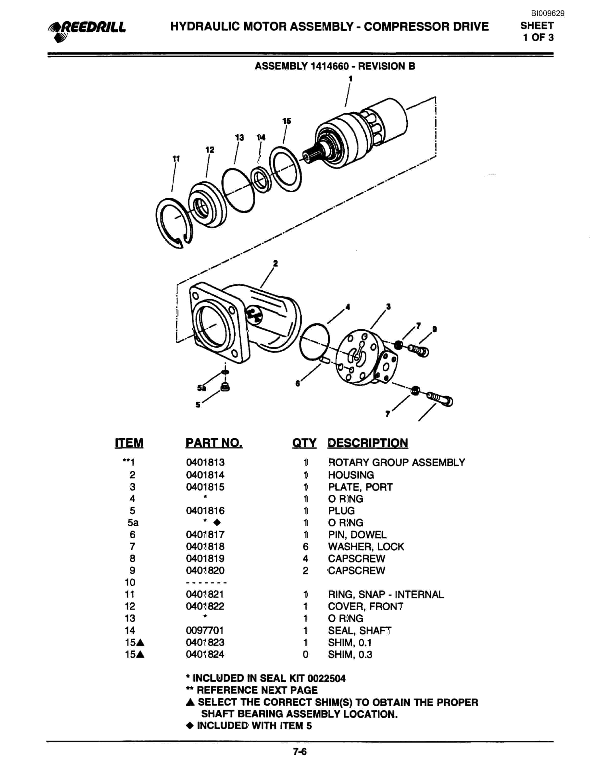 Bucyrus SCH50000 Parts Catalog BI009629-5