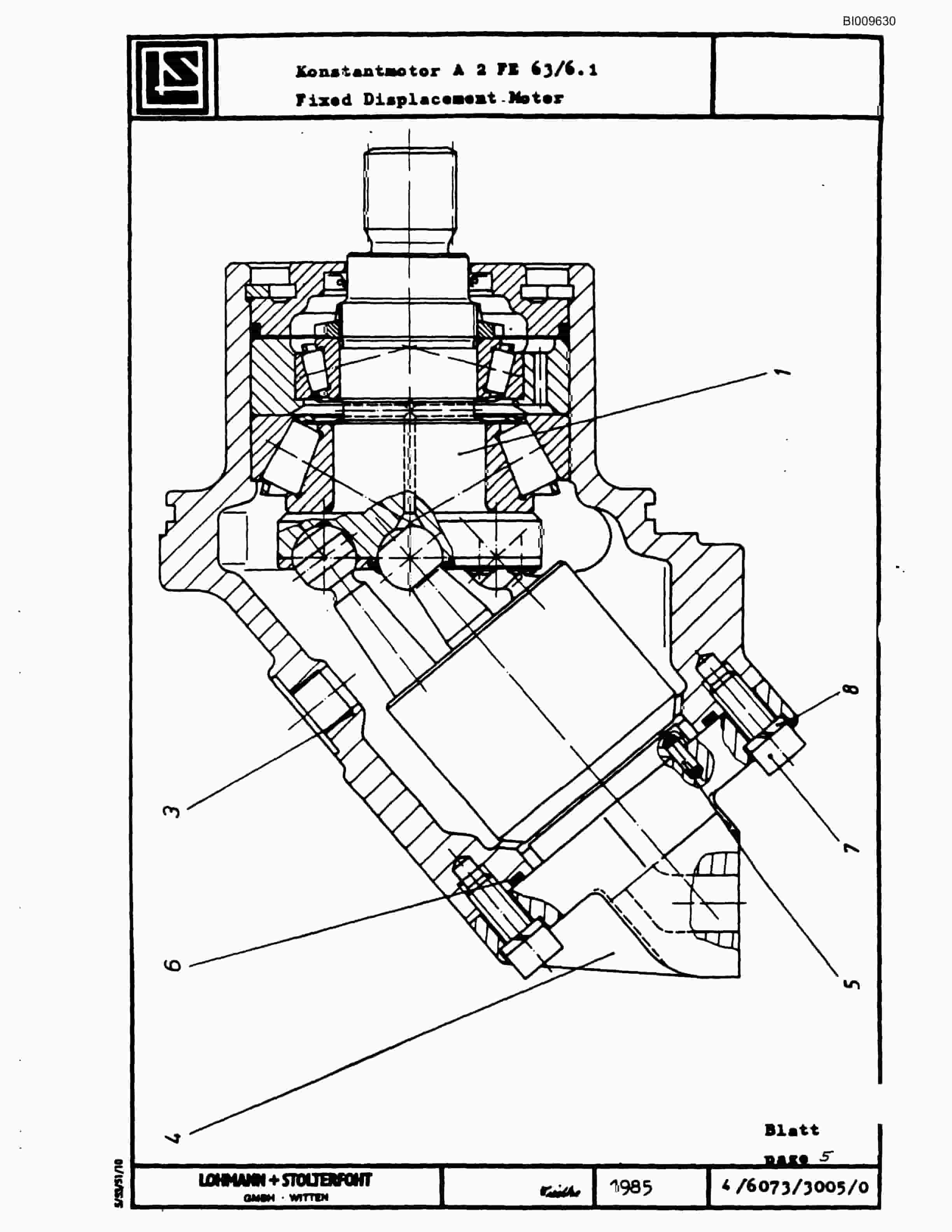 Bucyrus SCH50000 Self Contained Hydraulic Track Drill Parts Catalog BI009630-3